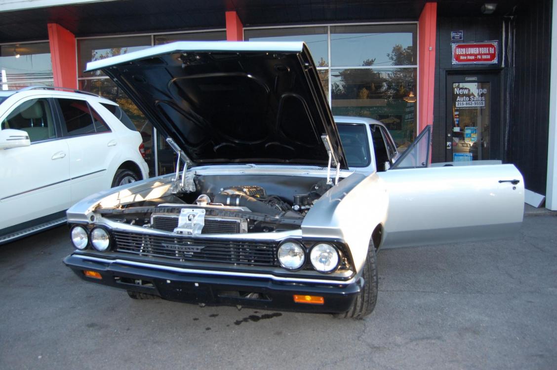 1966 Silver /Black Chevrolet Chevelle (136176K1702) with an Supercharged V8 engine, Automatic transmission, located at 6528 Lower York Road, New Hope, PA, 18938, (215) 862-9555, 40.358707, -74.977882 - Photo #17