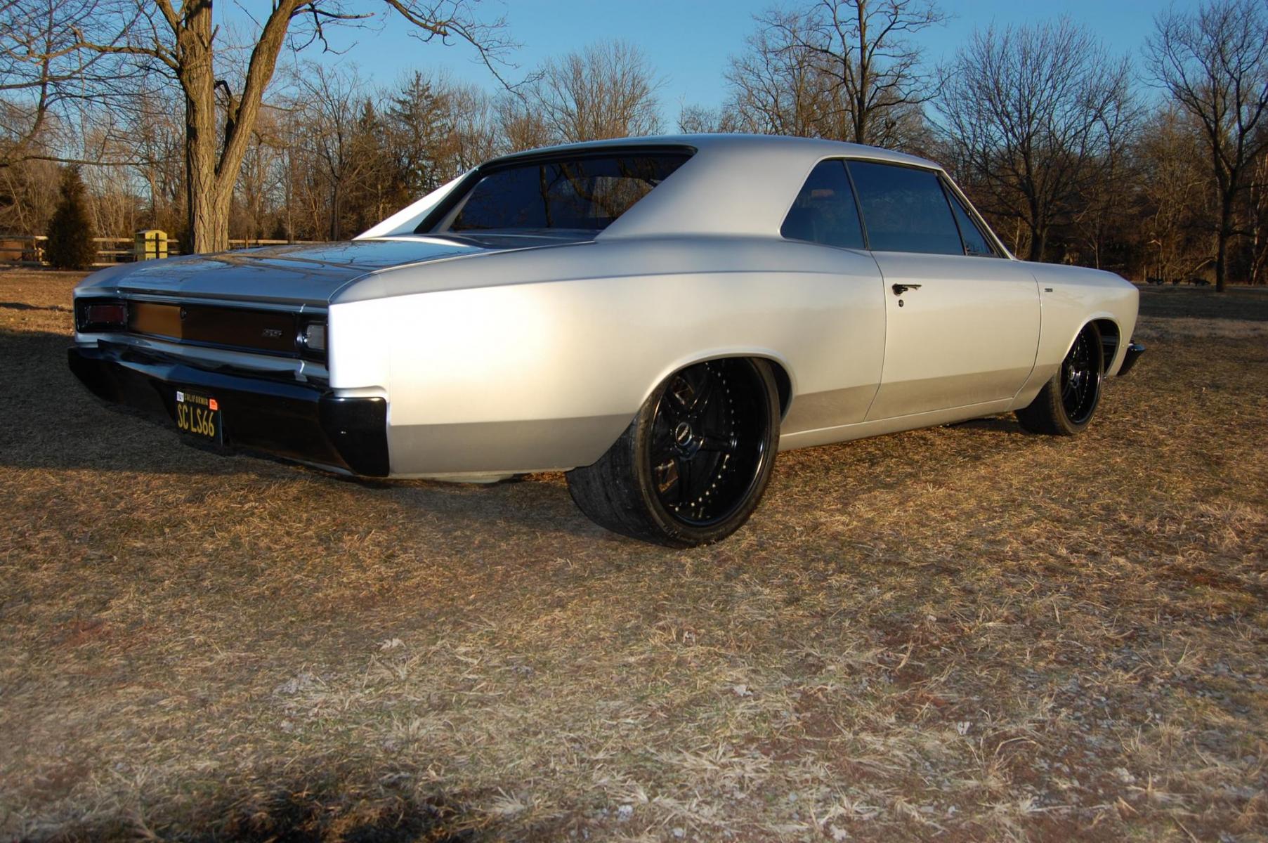 1966 Silver /Black Chevrolet Chevelle (136176K1702) with an Supercharged V8 engine, Automatic transmission, located at 6528 Lower York Road, New Hope, PA, 18938, (215) 862-9555, 40.358707, -74.977882 - Fessler built 1966 Chevrolet Chevelle SS.....Project car 4500 lbs, complete tear down with all new sheet meta, Super Sport cowl hood, 19" Forgeline SP3P, Michelin Pilot tires, 6 piston Baer brakes, LS-3 crate engine complete tear down and rebuilt with GM performance heads, 4L80E transmission, - Photo #4