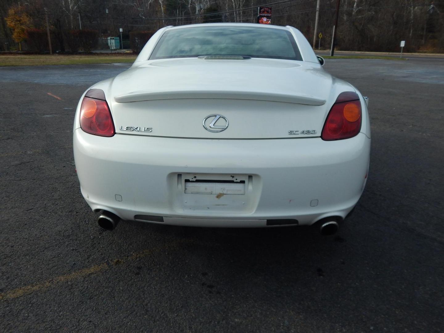 2005 Pearl White /Black leather Lexus SC 430 Convertible (JTHFN48Y650) with an 4.3L V8 DOHC 32V engine, 5-Speed Automatic Overdrive transmission, located at 6528 Lower York Road, New Hope, PA, 18938, (215) 862-9555, 40.358707, -74.977882 - Here for sale is a 2005 Lexus SC430 Convertible. Under the hood is strong running 4.3 liter V8 which puts power to the rear wheels via a smooth shifting automatic transmission. Features include; Black leather upholstery, wood trim, keyless entry, one master key, cruise control, tilt wheel, air co - Photo#11