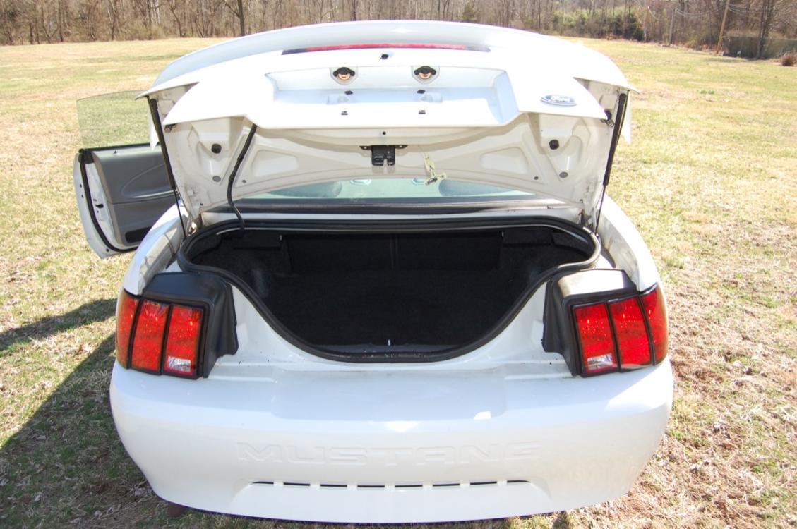 2002 White /Gray cloth Ford Mustang Deluxe Coupe (1FAFP40432F) with an 3.8L V6 OHV 12V engine, located at 6528 Lower York Road, New Hope, PA, 18938, (215) 862-9555, 40.358707, -74.977882 - Photo #11