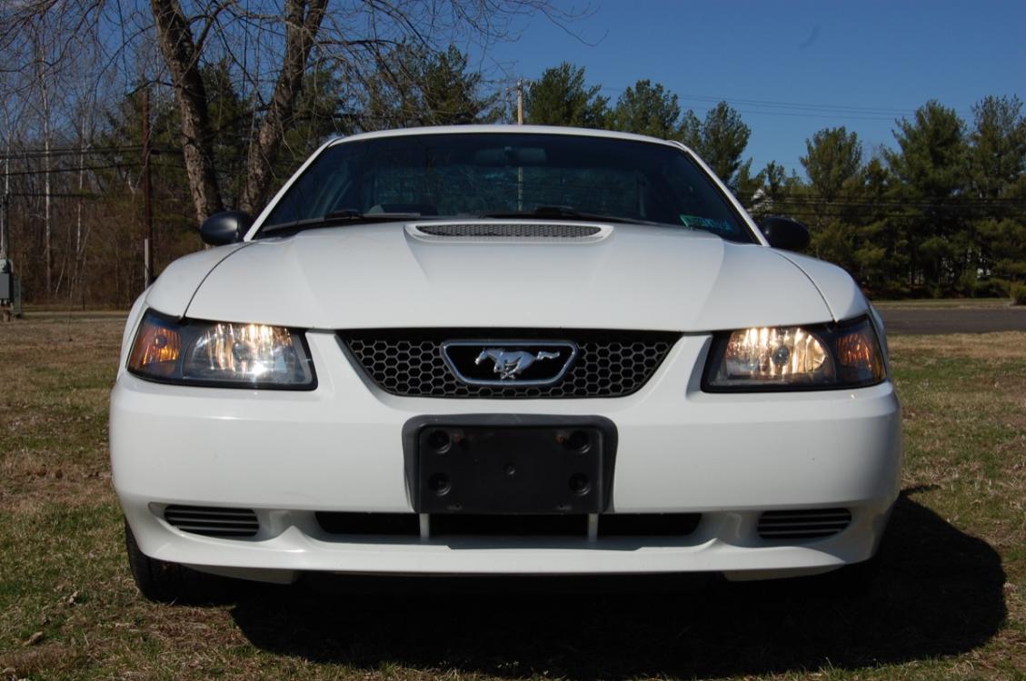 2002 White /Gray cloth Ford Mustang Deluxe Coupe (1FAFP40432F) with an 3.8L V6 OHV 12V engine, located at 6528 Lower York Road, New Hope, PA, 18938, (215) 862-9555, 40.358707, -74.977882 - Photo #7