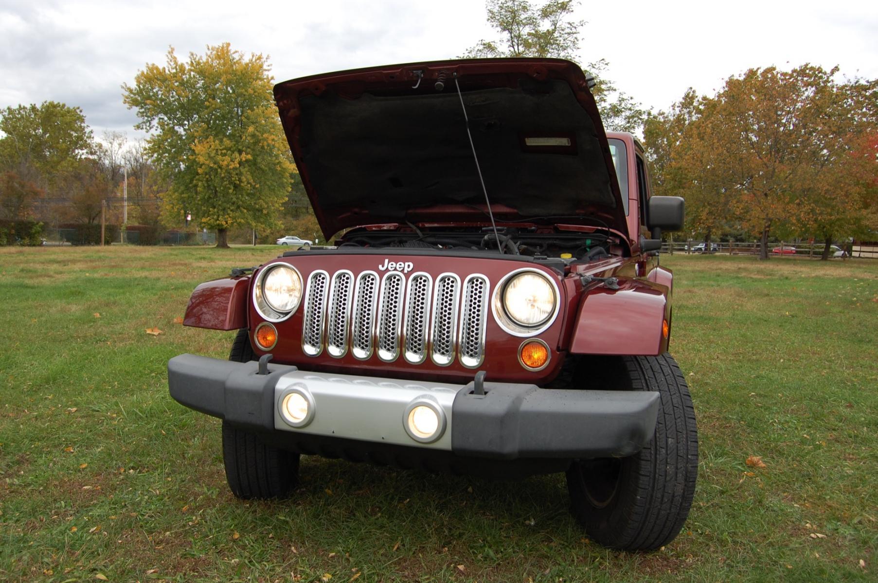 2010 Burgundy /Tan Leather Jeep Wrangler Sahara (1J4AA5D10AL) with an 3.8L V6 OHV 12V engine, Automatic transmission, located at 6528 Lower York Road, New Hope, PA, 18938, (215) 862-9555, 40.358707, -74.977882 - Photo #22