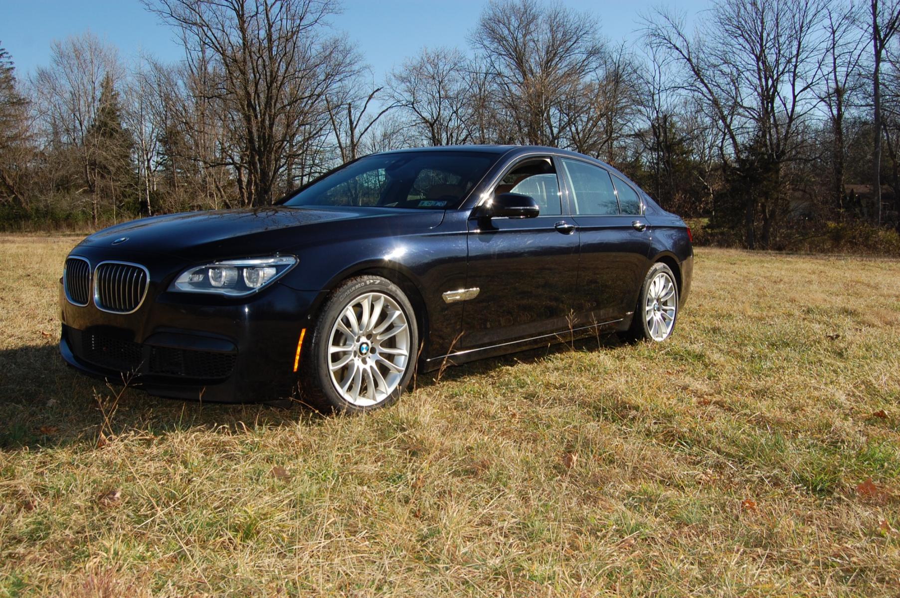 2015 Dark Blue /Tan Leather BMW 7-Series M-Sport Drive (WBAYB6C51FD) with an 4.4L V8 DOHC 32V TURBO engine, 8-Speed Automatic transmission, located at 6528 Lower York Road, New Hope, PA, 18938, (215) 862-9555, 40.358707, -74.977882 - Photo #0