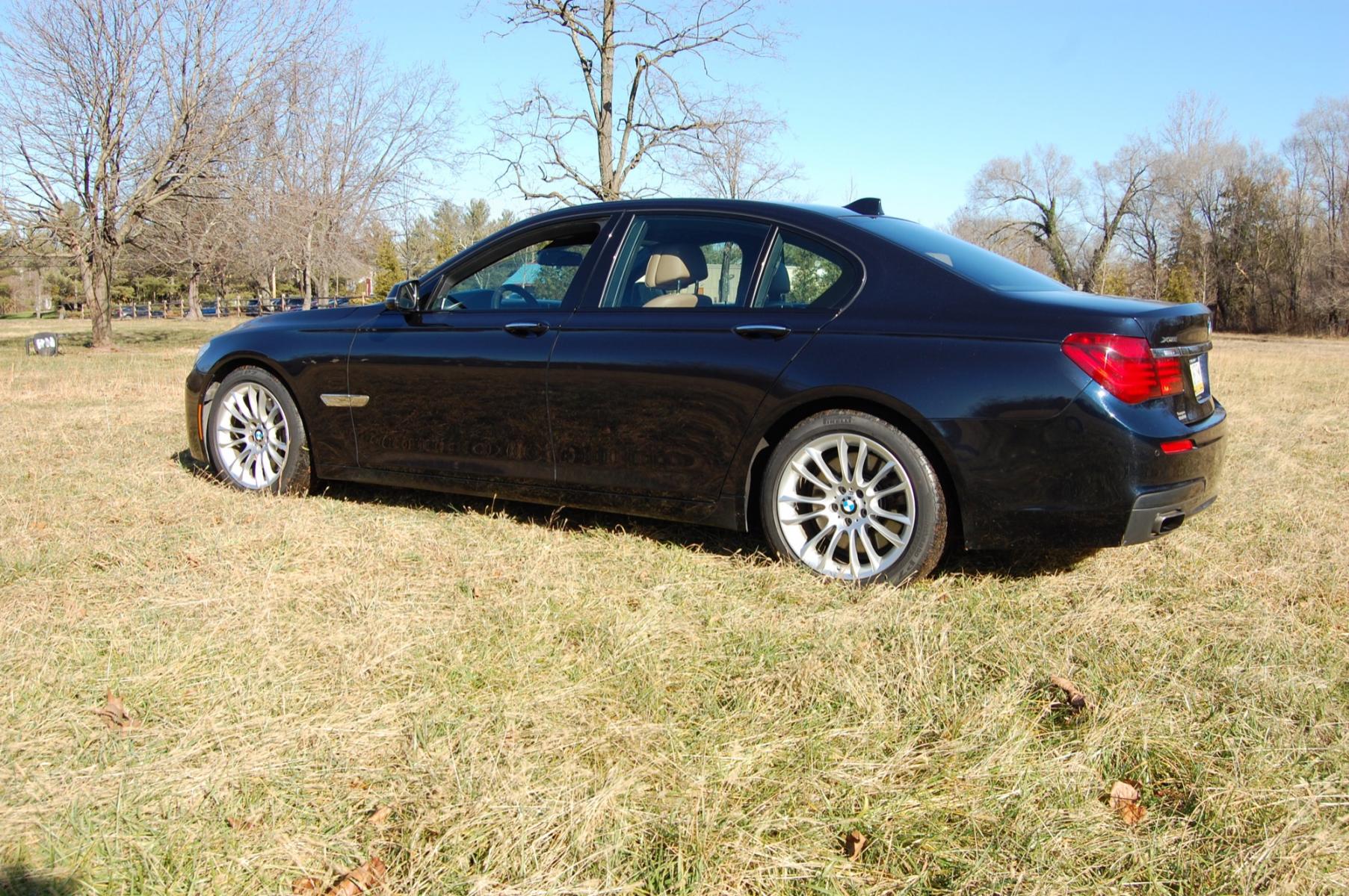 2015 Dark Blue /Tan Leather BMW 7-Series M-Sport Drive (WBAYB6C51FD) with an 4.4L V8 DOHC 32V TURBO engine, 8-Speed Automatic transmission, located at 6528 Lower York Road, New Hope, PA, 18938, (215) 862-9555, 40.358707, -74.977882 - Photo #2