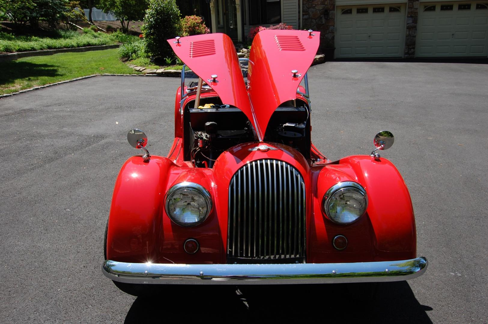 1958 RED /Black vinyl w/red piping Morgan 4/4 series 2 (A329) , 3 speed manual transmission, located at 6528 Lower York Road, New Hope, PA, 18938, (215) 862-9555, 40.358707, -74.977882 - Here we have a Morgan 4/4 series 2 fitted with a 4 cylinder Ford engine. This vehicle has a manual transmission that puts power to the rear wheels. Inside offers black vinyl with red piping. This vehicle starts and drivers great. This car does not have a top on it. 5.25-16 ply tires. We have plenty - Photo#17