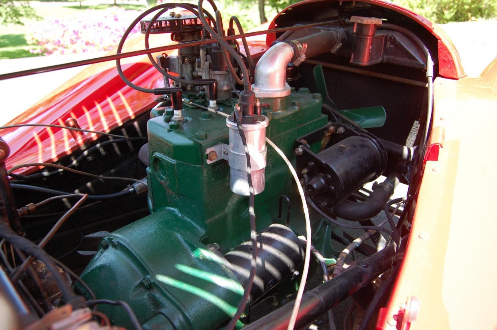 1958 RED /Black vinyl w/red piping Morgan 4/4 series 2 (A329) , 3 speed manual transmission, located at 6528 Lower York Road, New Hope, PA, 18938, (215) 862-9555, 40.358707, -74.977882 - Here we have a Morgan 4/4 series 2 fitted with a 4 cylinder Ford engine. This vehicle has a manual transmission that puts power to the rear wheels. Inside offers black vinyl with red piping. This vehicle starts and drivers great. This car does not have a top on it. 5.25-16 ply tires. We have plenty - Photo#27