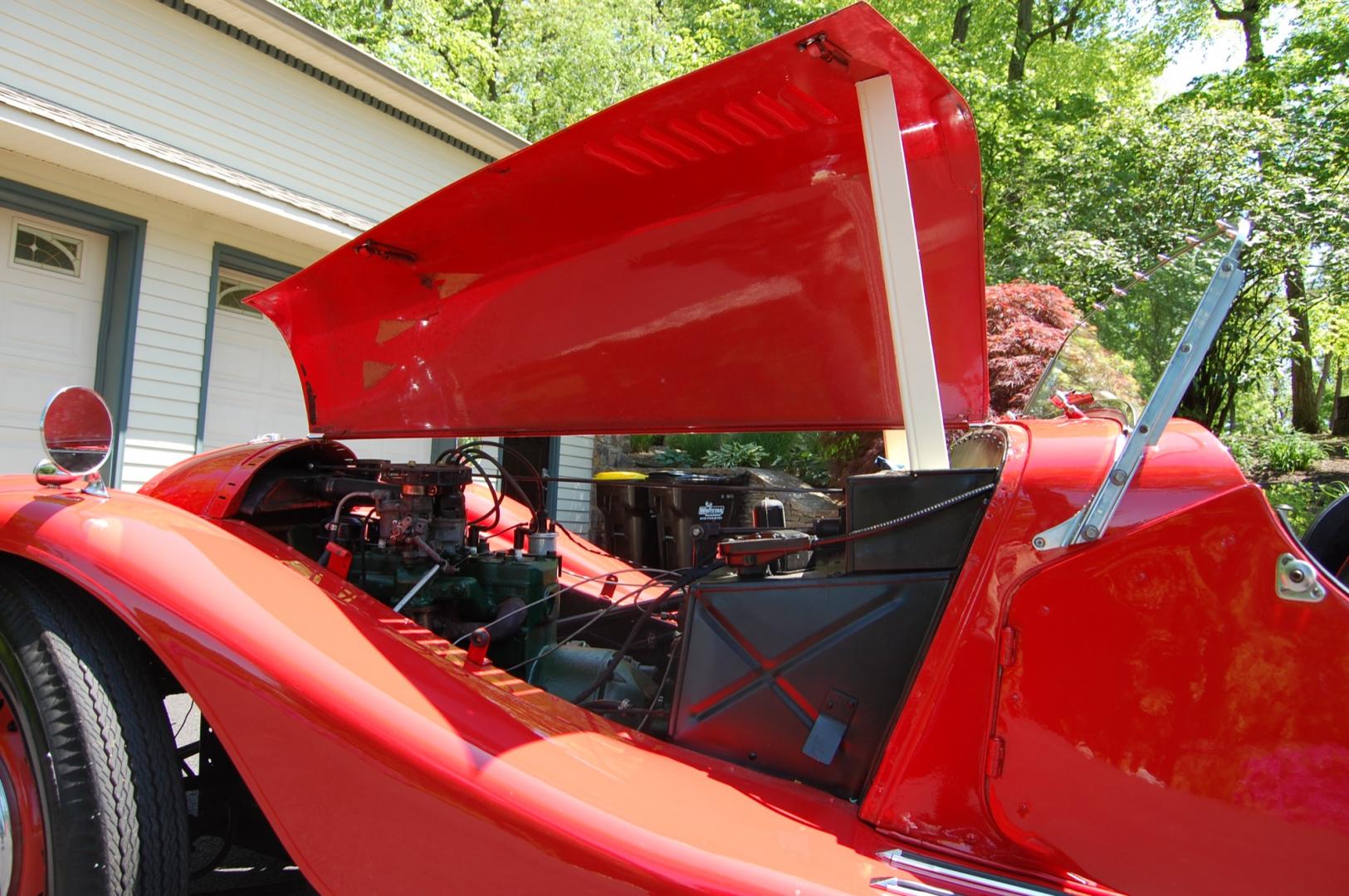 1958 RED /Black vinyl w/red piping Morgan 4/4 series 2 (A329) , 3 speed manual transmission, located at 6528 Lower York Road, New Hope, PA, 18938, (215) 862-9555, 40.358707, -74.977882 - Here we have a Morgan 4/4 series 2 fitted with a 4 cylinder Ford engine. This vehicle has a manual transmission that puts power to the rear wheels. Inside offers black vinyl with red piping. This vehicle starts and drivers great. This car does not have a top on it. 5.25-16 ply tires. We have plenty - Photo#30