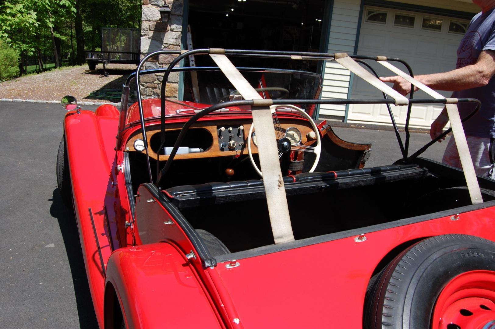 1958 RED /Black vinyl w/red piping Morgan 4/4 series 2 (A329) , 3 speed manual transmission, located at 6528 Lower York Road, New Hope, PA, 18938, (215) 862-9555, 40.358707, -74.977882 - Here we have a Morgan 4/4 series 2 fitted with a 4 cylinder Ford engine. This vehicle has a manual transmission that puts power to the rear wheels. Inside offers black vinyl with red piping. This vehicle starts and drivers great. This car does not have a top on it. 5.25-16 ply tires. We have plenty - Photo#34