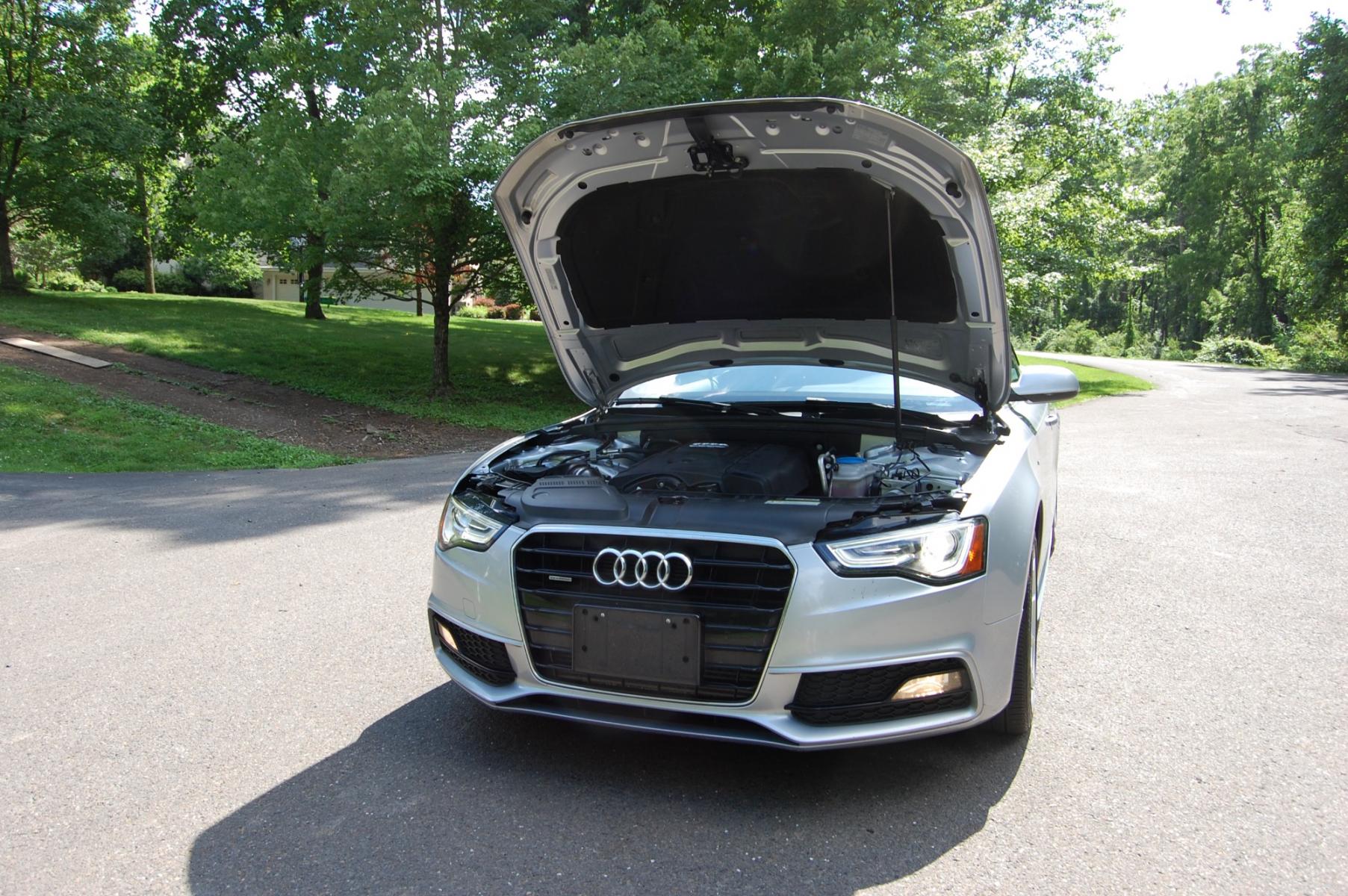 2015 Silver /Black Leather Audi A5 2.0T Premium Plus Cabriolet quattro (WAUMFAFH3FN) with an 2.0L L4 DOHC 16V TURBO engine, 8-Speed Automatic transmission, located at 6528 Lower York Road, New Hope, PA, 18938, (215) 862-9555, 40.358707, -74.977882 - Here we have a beautiful Audi A5 convertible with a 2.0L 4 cylinder turbo engine putting power to all 4 wheels via an automatic transmission. The interior offers black leather with aluminum trim, cruise control, tilt steering wheel, power windows/locks/mirrors, power top, power seats, heated seats, - Photo #24