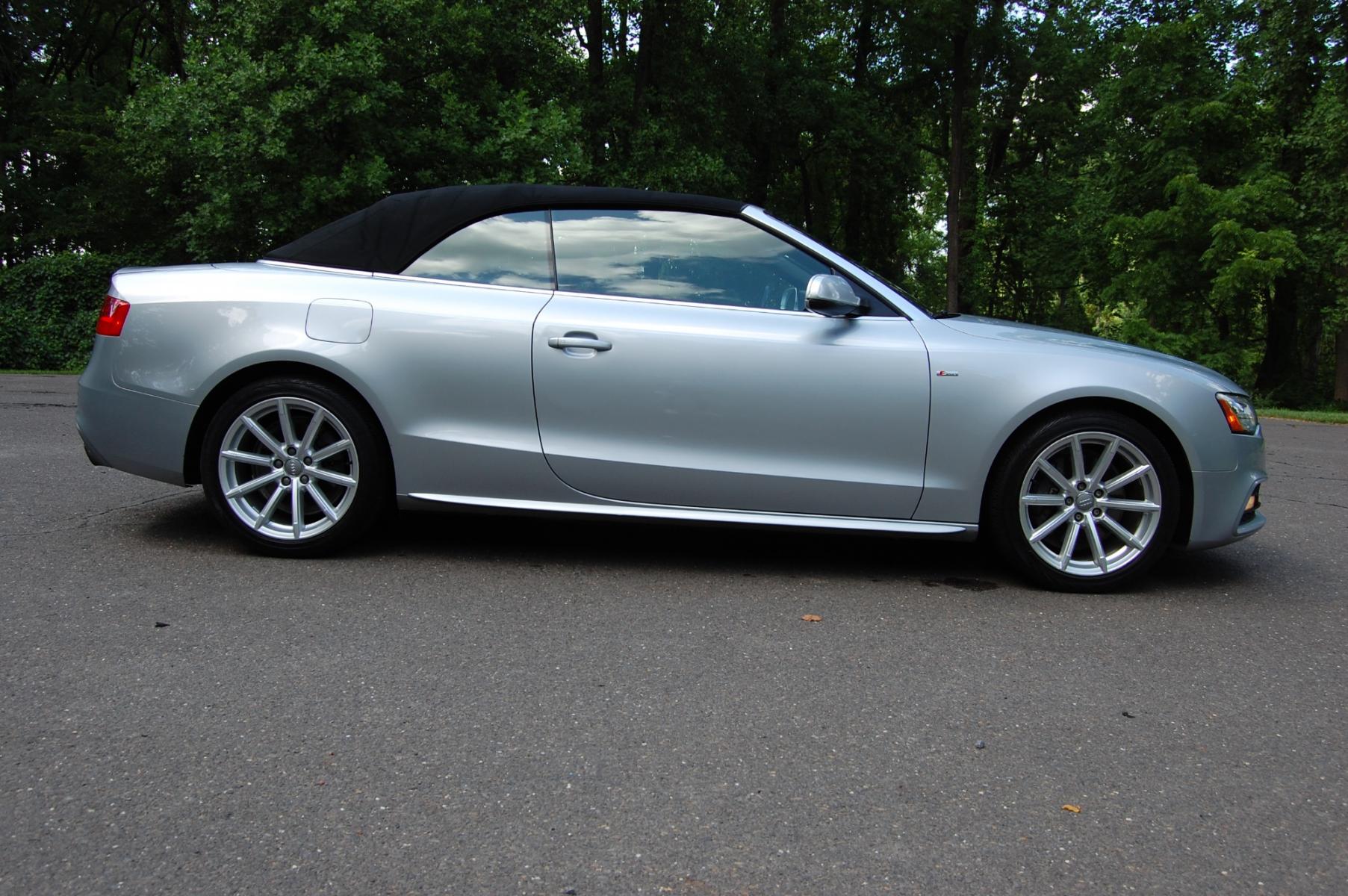 2015 Silver /Black Leather Audi A5 2.0T Premium Plus Cabriolet quattro (WAUMFAFH3FN) with an 2.0L L4 DOHC 16V TURBO engine, 8-Speed Automatic transmission, located at 6528 Lower York Road, New Hope, PA, 18938, (215) 862-9555, 40.358707, -74.977882 - Here we have a beautiful Audi A5 convertible with a 2.0L 4 cylinder turbo engine putting power to all 4 wheels via an automatic transmission. The interior offers black leather with aluminum trim, cruise control, tilt steering wheel, power windows/locks/mirrors, power top, power seats, heated seats, - Photo #6