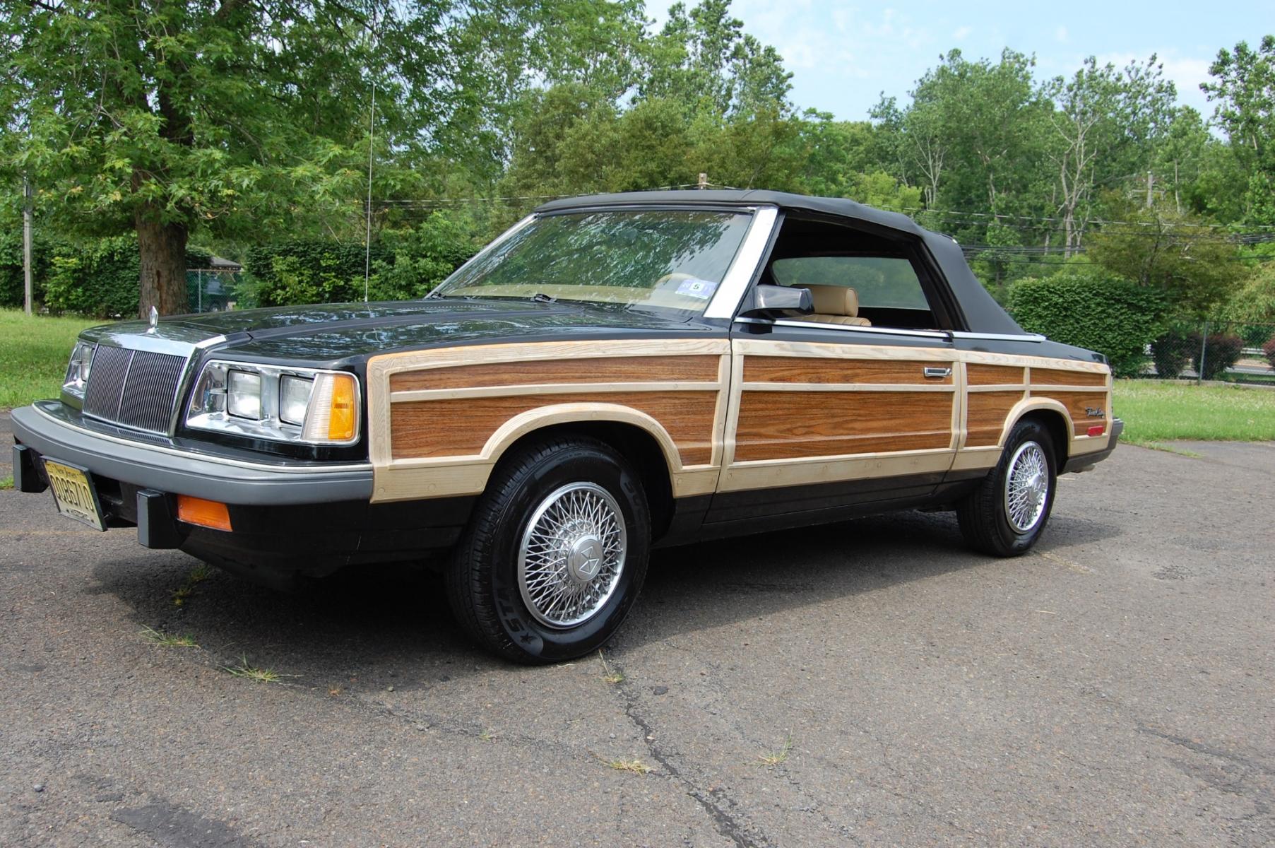 1986 /Tan Leather Chrysler LeBaron Convertible (1C3BC55E3GG) with an 2.2L L4 SOHC 8V TURBO engine, Automatic transmission, located at 6528 Lower York Road, New Hope, PA, 18938, (215) 862-9555, 40.358707, -74.977882 - Very clean 1986 Chrysler LeBaron Town+Country Woodie Convertible, powered by a 2.2 Liter turbo charged engine, automatic transmission, tilt wheel, cruise control, black paint, black power top, tan leather interior, good clean original condition, power drivers seat, power windows, locks, wire wheel - Photo #0