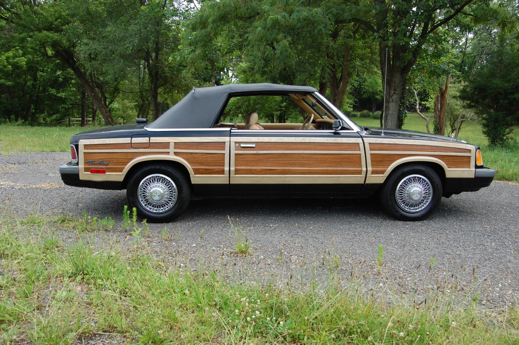 1986 /Tan Leather Chrysler LeBaron Convertible (1C3BC55E3GG) with an 2.2L L4 SOHC 8V TURBO engine, Automatic transmission, located at 6528 Lower York Road, New Hope, PA, 18938, (215) 862-9555, 40.358707, -74.977882 - Very clean 1986 Chrysler LeBaron Town+Country Woodie Convertible, powered by a 2.2 Liter turbo charged engine, automatic transmission, tilt wheel, cruise control, black paint, black power top, tan leather interior, good clean original condition, power drivers seat, power windows, locks, wire wheel - Photo #3