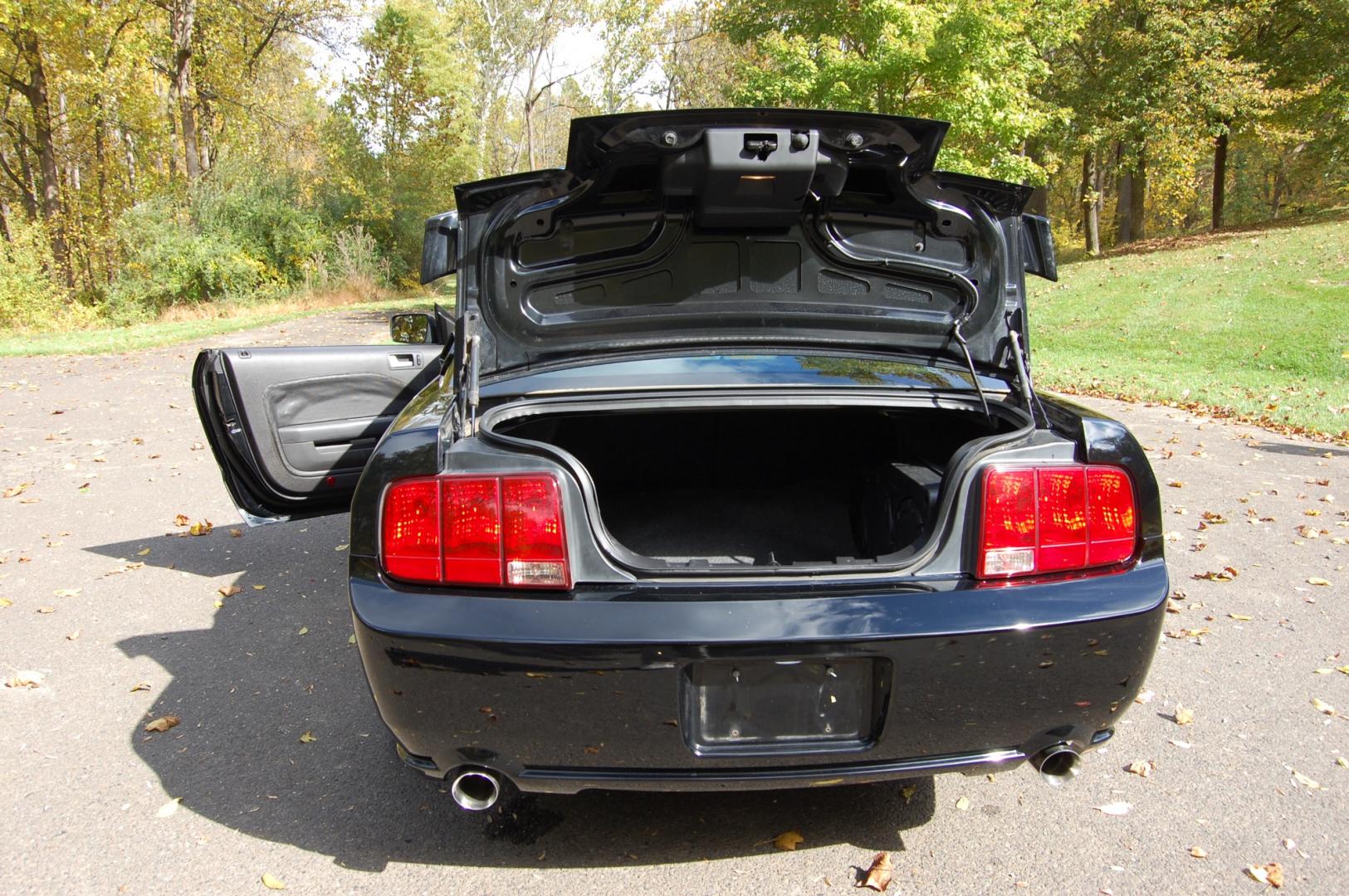 2005 Black /Black leather Ford Mustang GT Premium Coupe (1ZVHT82H455) with an 4.6L V8 SOHC 24V engine, 5 Speed Manual transmission, located at 6528 Lower York Road, New Hope, PA, 18938, (215) 862-9555, 40.358707, -74.977882 - Photo#29