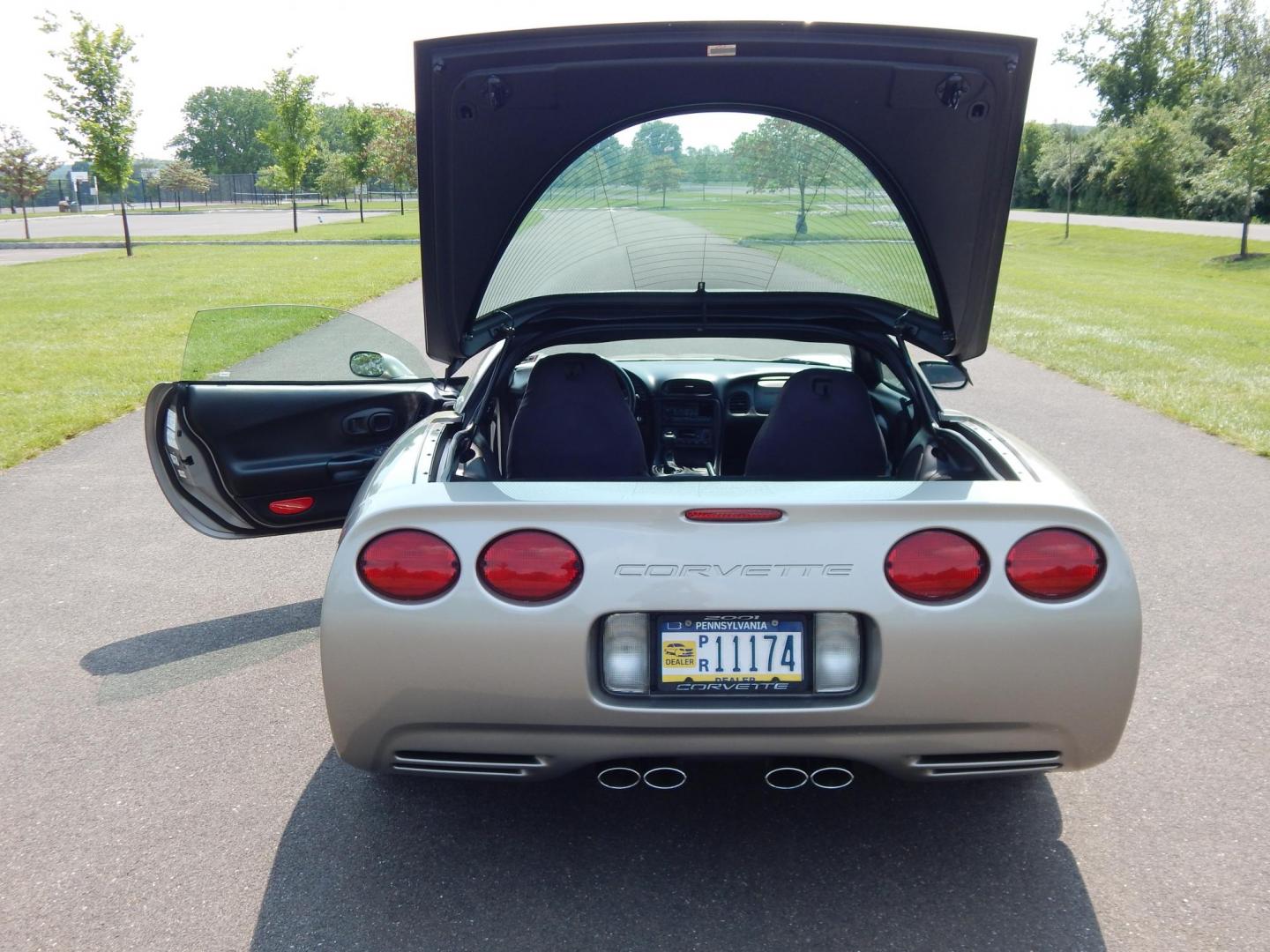 2001 SIlver /Black Chevrolet Corvette Coupe (1G1YY22G415) with an 5.7L V8 OHV 16V engine, Automatic transmission, located at 6528 Lower York Road, New Hope, PA, 18938, (215) 862-9555, 40.358707, -74.977882 - Here we have a beautiful, all original condition down to the factory tires, one owner, 2001 Chevrolet Corvette Coupe - a true time capsule. This rare find has been meticulously preserved in showroom condition for over two decades. Perfect for collectors or enthusiasts seeking a pristine example of A - Photo#16