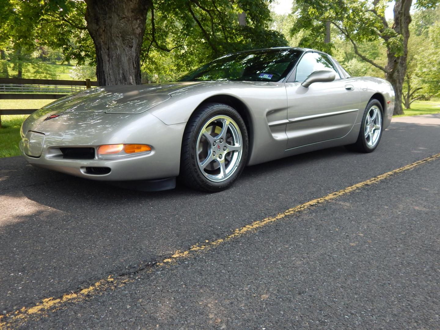 2001 SIlver /Black Chevrolet Corvette Coupe (1G1YY22G415) with an 5.7L V8 OHV 16V engine, Automatic transmission, located at 6528 Lower York Road, New Hope, PA, 18938, (215) 862-9555, 40.358707, -74.977882 - Here we have a beautiful, all original condition down to the factory tires, one owner, 2001 Chevrolet Corvette Coupe - a true time capsule. This rare find has been meticulously preserved in showroom condition for over two decades. Perfect for collectors or enthusiasts seeking a pristine example of A - Photo#44