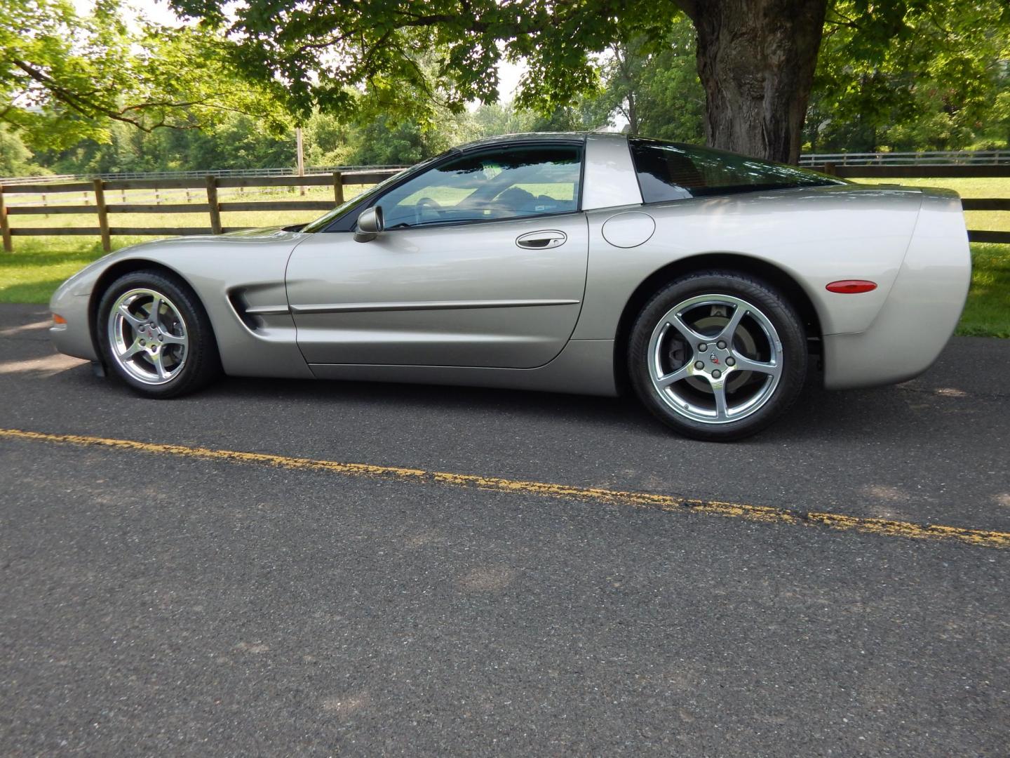 2001 SIlver /Black Chevrolet Corvette Coupe (1G1YY22G415) with an 5.7L V8 OHV 16V engine, Automatic transmission, located at 6528 Lower York Road, New Hope, PA, 18938, (215) 862-9555, 40.358707, -74.977882 - Here we have a beautiful, all original condition down to the factory tires, one owner, 2001 Chevrolet Corvette Coupe - a true time capsule. This rare find has been meticulously preserved in showroom condition for over two decades. Perfect for collectors or enthusiasts seeking a pristine example of A - Photo#45