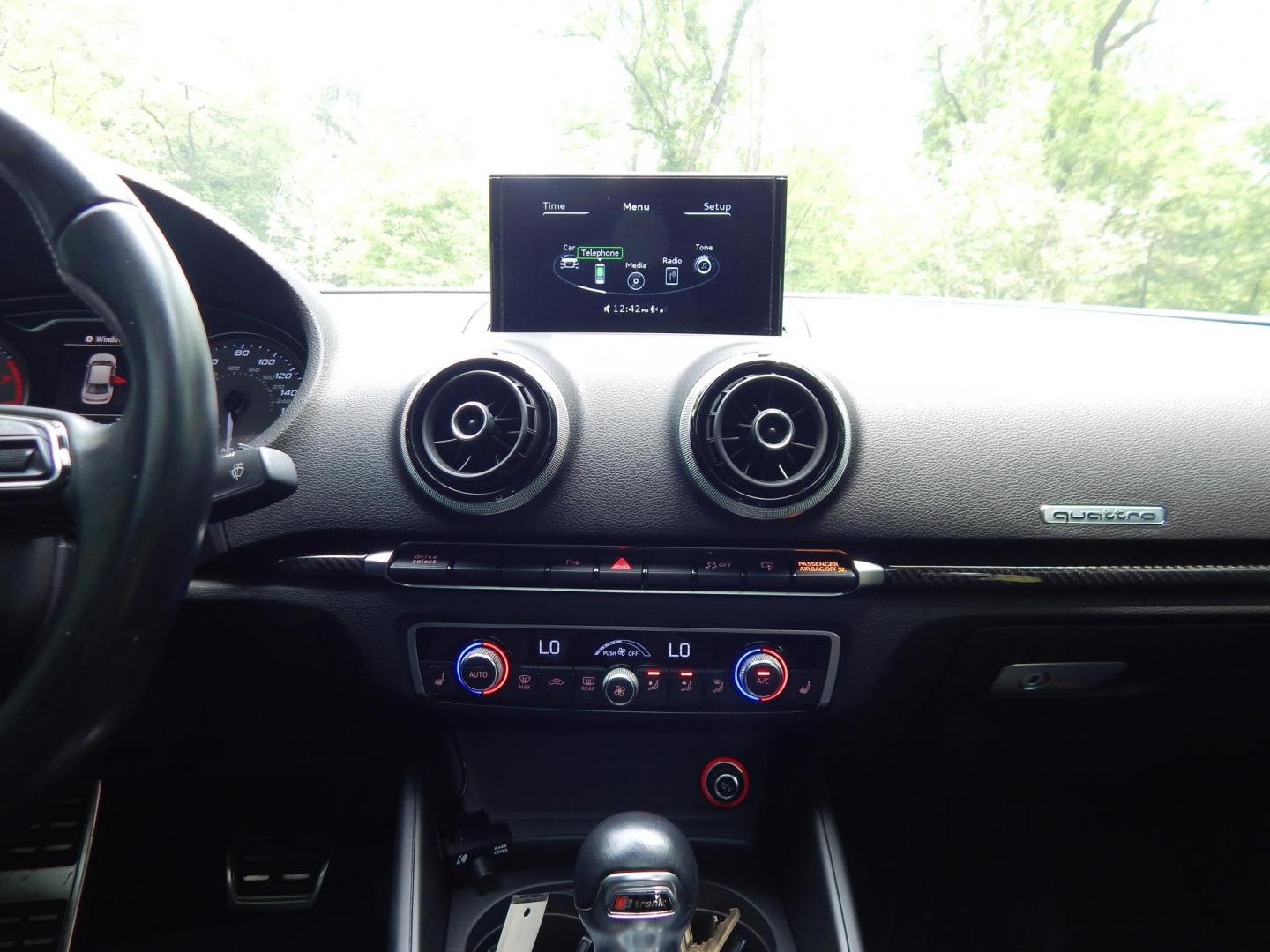 2016 Black /Black Audi S3 2.0T Premium Plus quattro (WAUB1GFF3G1) with an 2.0L L4 DOHC 16V engine, 6A transmission, located at 6528 Lower York Road, New Hope, PA, 18938, (215) 862-9555, 40.358707, -74.977882 - Here we have a beautiful, very fun to drive, Audi S3 with a 2.0L Turbo engine putting power to all four wheels via a smooth shifting automatic transmission. Options include: black leather, carbon fiber trim, dual power seats, AM/FM/CD/BLUETOOTH radio, Bang and Olufsen speakers, push button start, du - Photo#22