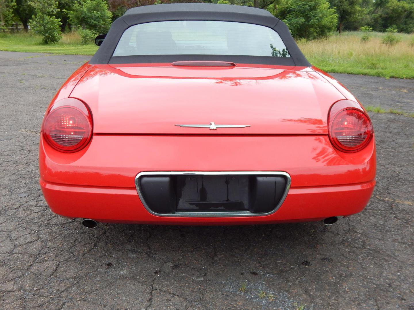 2002 Red /Red Ford Thunderbird Deluxe (1FAHP60A62Y) with an 3.9L V8 DOHC 32V engine, 5-Speed Automatic Overdrive transmission, located at 6528 Lower York Road, New Hope, PA, 18938, (215) 862-9555, 40.358707, -74.977882 - Here we have a beautifully kept, 14,XXX original miles, one owner Ford Thunderbird Deluxe with a 3.9L V8 putting power to the rear wheels via a smooth shifting automatic transmission. This vehicle has a clean Carfax reporting no accidents and one owner! Garage kept its whole life. All servicing done - Photo#9