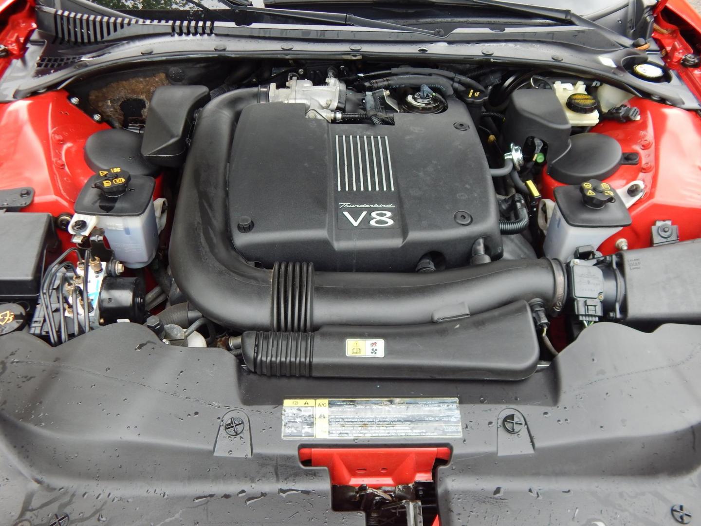2002 Red /Red Ford Thunderbird Deluxe (1FAHP60A62Y) with an 3.9L V8 DOHC 32V engine, 5-Speed Automatic Overdrive transmission, located at 6528 Lower York Road, New Hope, PA, 18938, (215) 862-9555, 40.358707, -74.977882 - Here we have a beautifully kept, 14,XXX original miles, one owner Ford Thunderbird Deluxe with a 3.9L V8 putting power to the rear wheels via a smooth shifting automatic transmission. This vehicle has a clean Carfax reporting no accidents and one owner! Garage kept its whole life. All servicing done - Photo#21