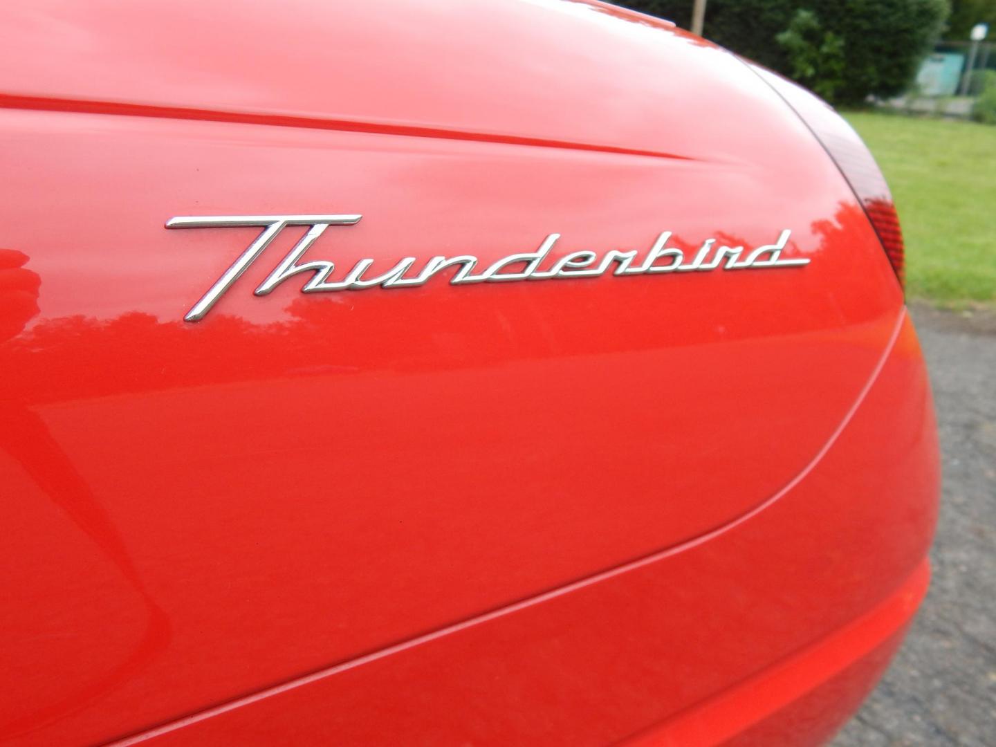 2002 Red /Red Ford Thunderbird Deluxe (1FAHP60A62Y) with an 3.9L V8 DOHC 32V engine, 5-Speed Automatic Overdrive transmission, located at 6528 Lower York Road, New Hope, PA, 18938, (215) 862-9555, 40.358707, -74.977882 - Here we have a beautifully kept, 14,XXX original miles, one owner Ford Thunderbird Deluxe with a 3.9L V8 putting power to the rear wheels via a smooth shifting automatic transmission. This vehicle has a clean Carfax reporting no accidents and one owner! Garage kept its whole life. All servicing done - Photo#26
