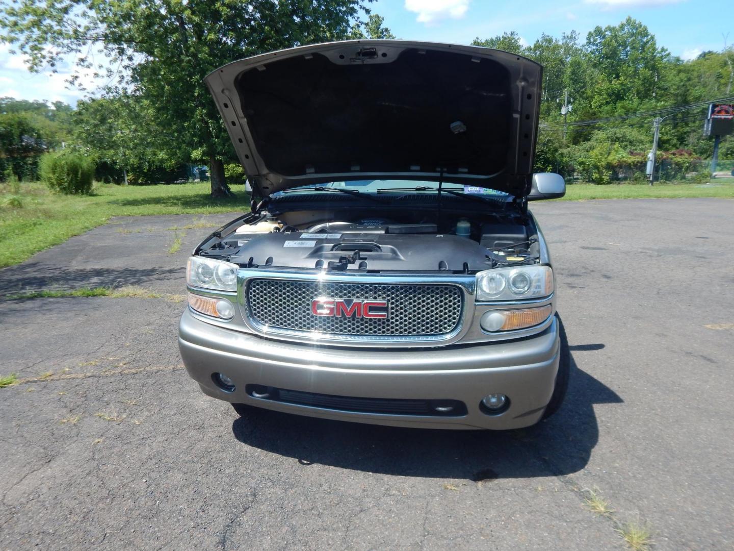 2002 Tan /Gray GMC Yukon Denali Base (1GKEK63U22J) with an 6.0L V8 OHV 16V engine, 4-Speed Automatic Overdrive transmission, located at 6528 Lower York Road, New Hope, PA, 18938, (215) 862-9555, 40.358707, -74.977882 - Here we have a 2002 GMC Yukon Denali with a 6.0L V8 putting power to an AWD automatic transmission. Options include: gray leather, power seats, heated seats front and middle row, 3 row seating, heat, A/C, rear climate controls, AM/FM/CD/TAPE radio, tilt steering wheel, rear windshield wiper, power w - Photo#18