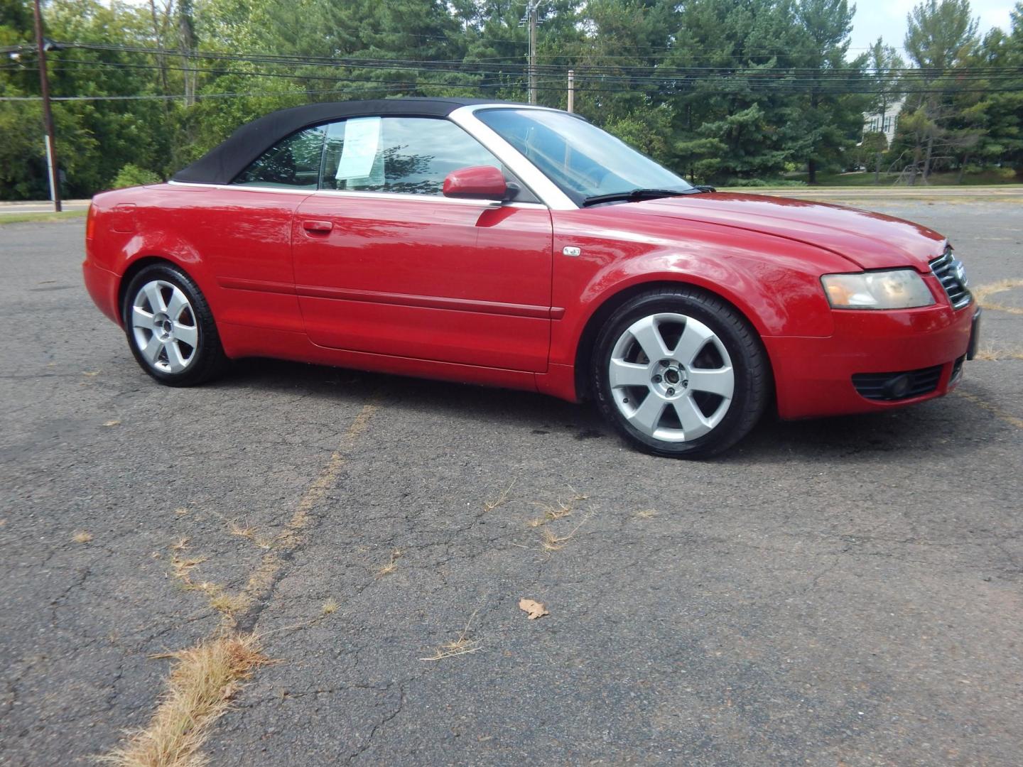 2003 Red /Tan Leather Audi A4 1.8T Cabriolet (WAUAC48H23K) with an 1.8L L4 DOHC 20V TURBO engine, 5-Speed Automatic Overdrive transmission, located at 6528 Lower York Road, New Hope, PA, 18938, (215) 862-9555, 40.358707, -74.977882 - Body man special....Good running 2003 Audi A4 1.8T Convertible, red/black power top, tan leather interior, tilt wheel, power windows, mirrors, central locking system, dual power seats, Dual climate control, 4 cylinder 1.8 Liter turbo charged engine, auto trans, rear defrost, Bose AM/FM/CD sound sy - Photo#5