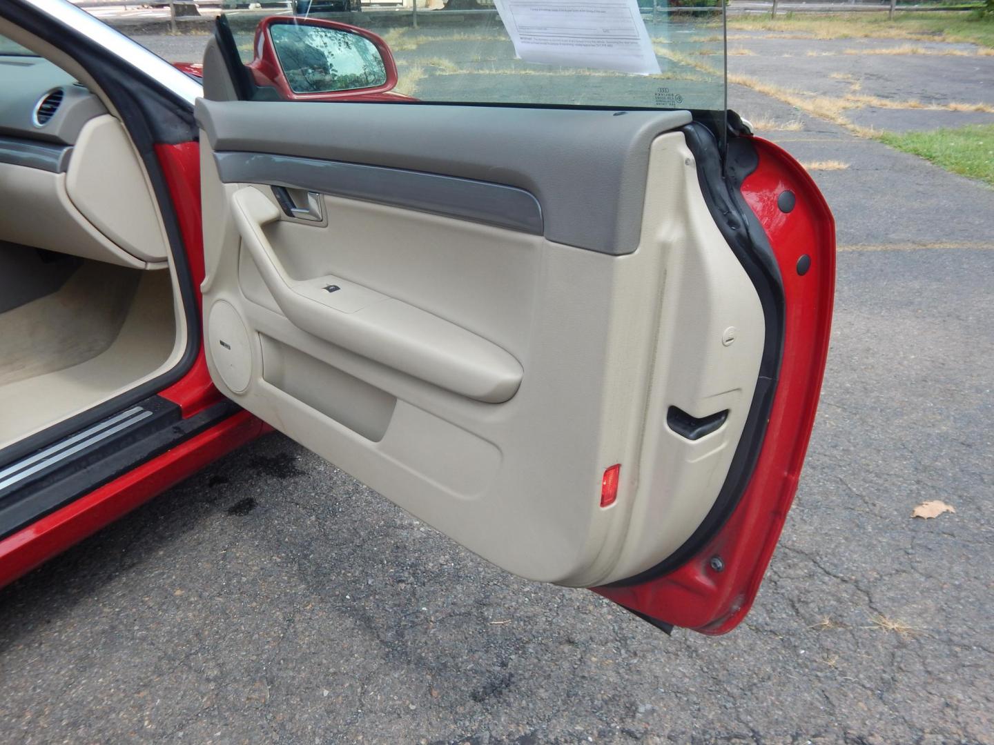 2003 Red /Tan Leather Audi A4 1.8T Cabriolet (WAUAC48H23K) with an 1.8L L4 DOHC 20V TURBO engine, 5-Speed Automatic Overdrive transmission, located at 6528 Lower York Road, New Hope, PA, 18938, (215) 862-9555, 40.358707, -74.977882 - Body man special....Good running 2003 Audi A4 1.8T Convertible, red/black power top, tan leather interior, tilt wheel, power windows, mirrors, central locking system, dual power seats, Dual climate control, 4 cylinder 1.8 Liter turbo charged engine, auto trans, rear defrost, Bose AM/FM/CD sound sy - Photo#16