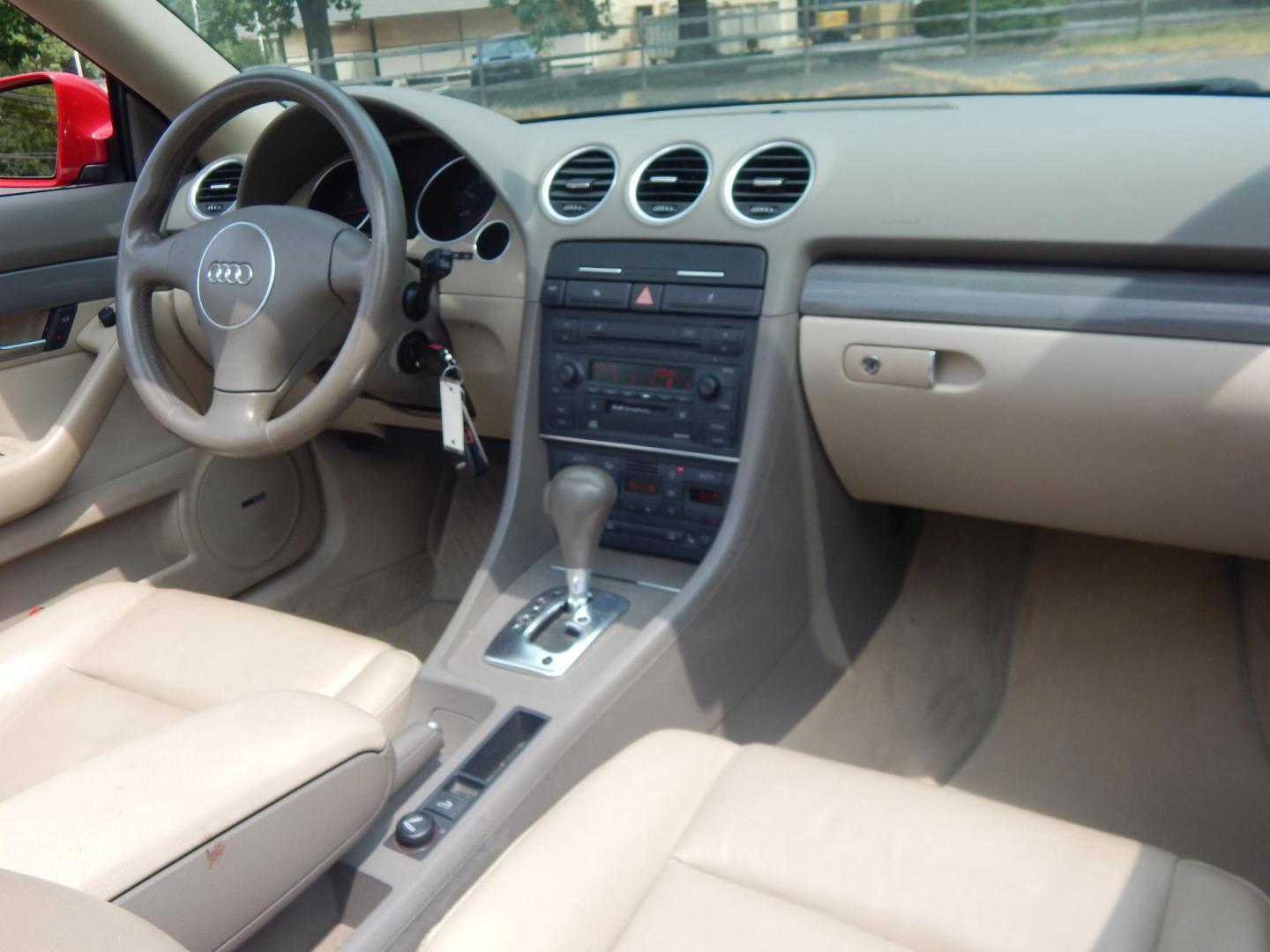 2003 Red /Tan Leather Audi A4 1.8T Cabriolet (WAUAC48H23K) with an 1.8L L4 DOHC 20V TURBO engine, 5-Speed Automatic Overdrive transmission, located at 6528 Lower York Road, New Hope, PA, 18938, (215) 862-9555, 40.358707, -74.977882 - Body man special....Good running 2003 Audi A4 1.8T Convertible, red/black power top, tan leather interior, tilt wheel, power windows, mirrors, central locking system, dual power seats, Dual climate control, 4 cylinder 1.8 Liter turbo charged engine, auto trans, rear defrost, Bose AM/FM/CD sound sy - Photo#19