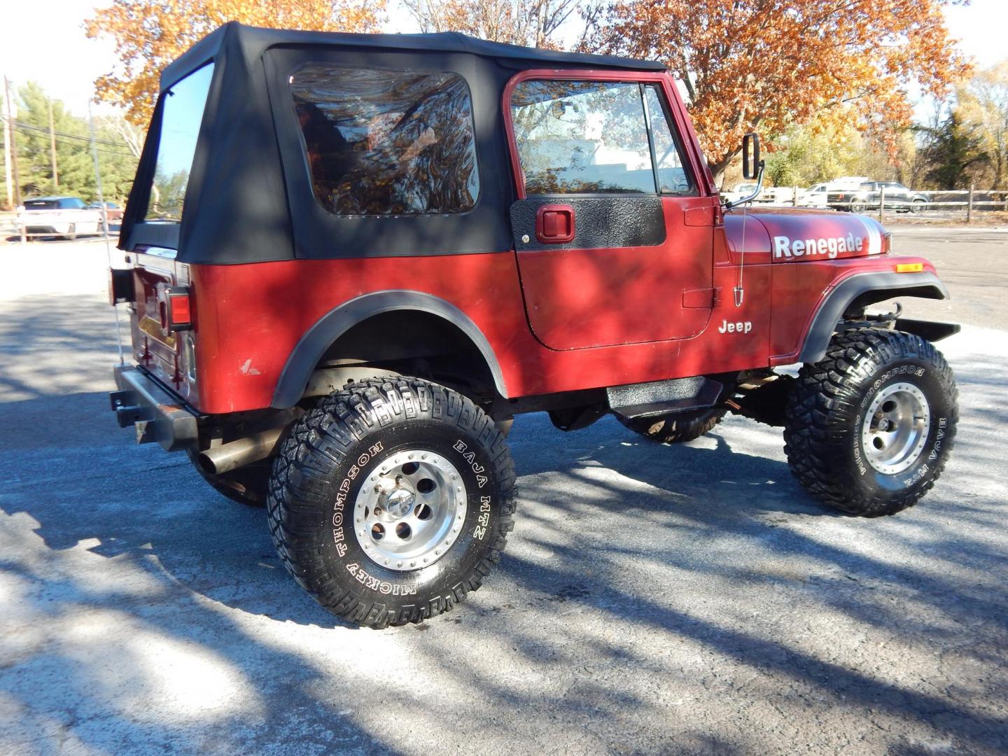 1984 Burgundy /Black Jeep CJ7 Renegade (1JCCM87A7ET) with an 4.2L L6 OHV engine, 4-Speed manual transmission, located at 6528 Lower York Road, New Hope, PA, 18938, (215) 862-9555, 40.358707, -74.977882 - Photo#3