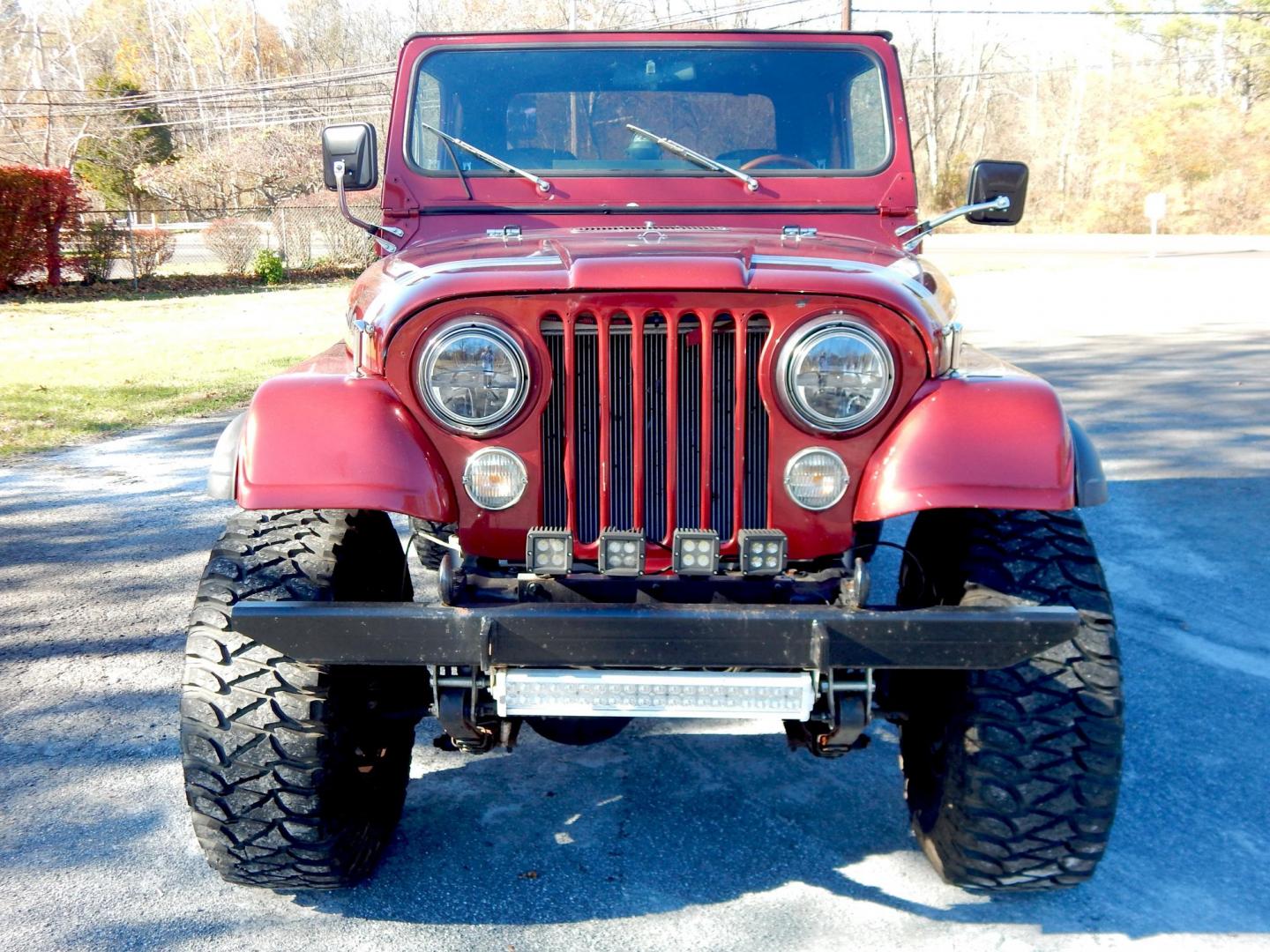 1984 Burgundy /Black Jeep CJ7 Renegade (1JCCM87A7ET) with an 4.2L L6 OHV engine, 4-Speed manual transmission, located at 6528 Lower York Road, New Hope, PA, 18938, (215) 862-9555, 40.358707, -74.977882 - Photo#6