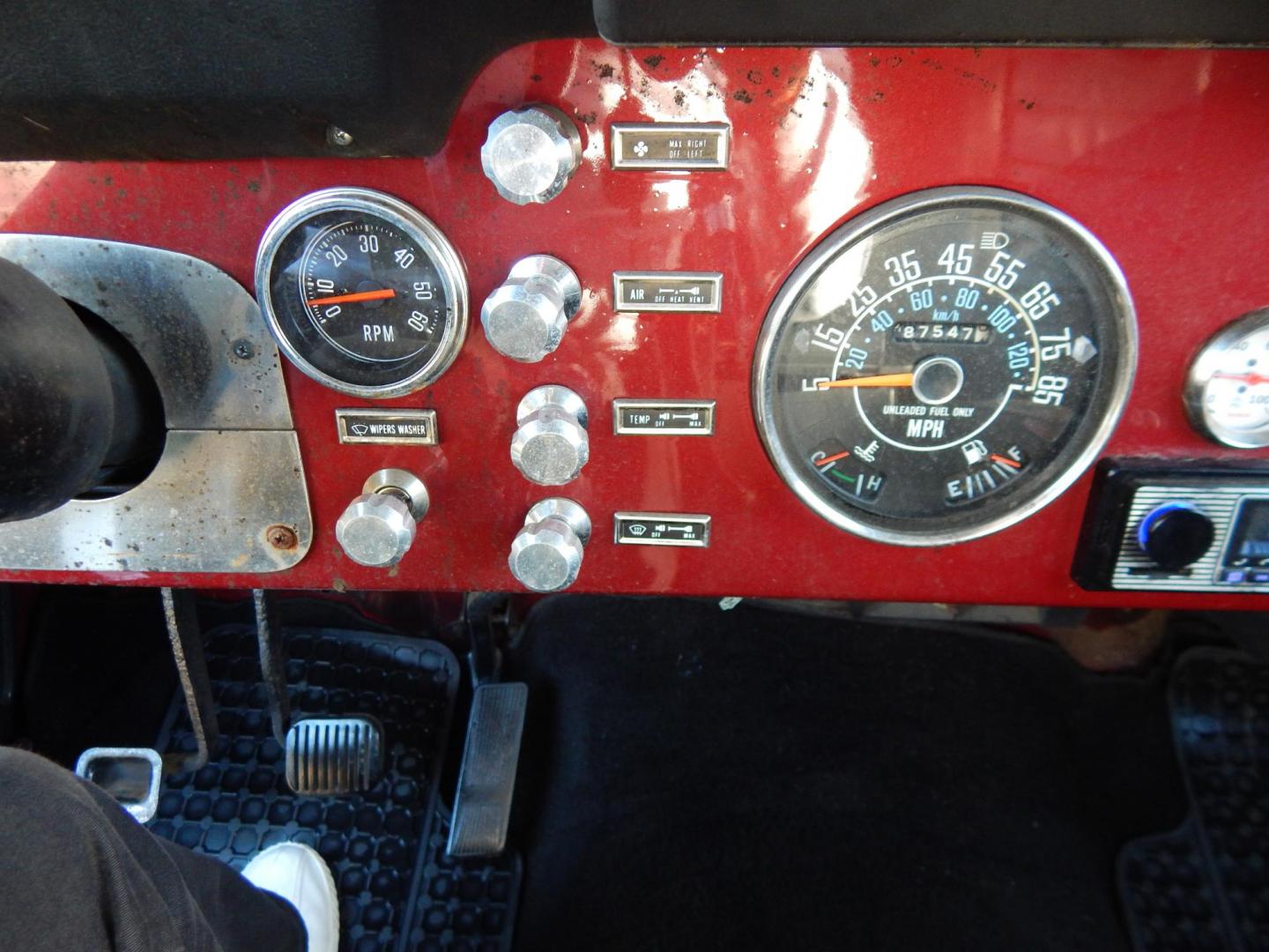 1984 Burgundy /Black Jeep CJ7 Renegade (1JCCM87A7ET) with an 4.2L L6 OHV engine, 4-Speed manual transmission, located at 6528 Lower York Road, New Hope, PA, 18938, (215) 862-9555, 40.358707, -74.977882 - Photo#26