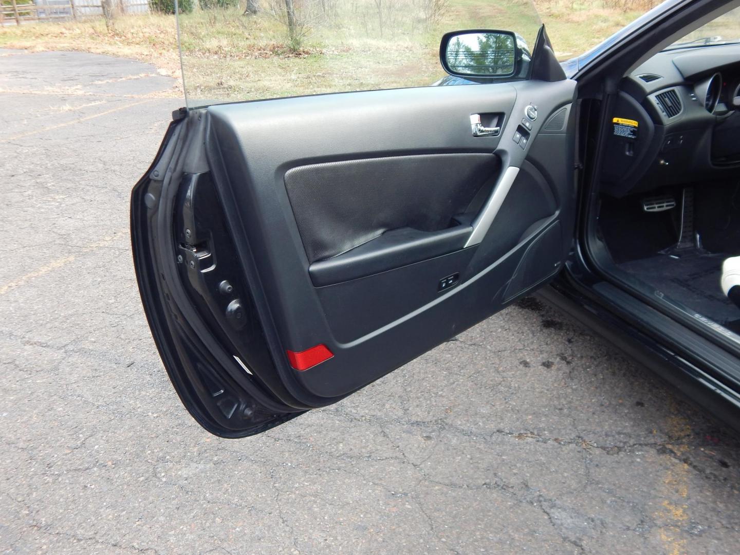 2010 Black /Black Hyundai Genesis Coupe 3.8 Track (KMHHU6KH7AU) with an 3.8L V6 DOHC 24V engine, 6-Speed Automatic transmission, located at 6528 Lower York Road, New Hope, PA, 18938, (215) 862-9555, 40.358707, -74.977882 - Here we have a Hyundai Genesis Coupe Track edition with a 3.8L V6 putting power to the rear wheels via a six speed automatic transmission. Options include: black leather interior but with aftermarket race style bucket seats in the front in white leather, Aftermarket steering wheel "stock wheel is in - Photo#8