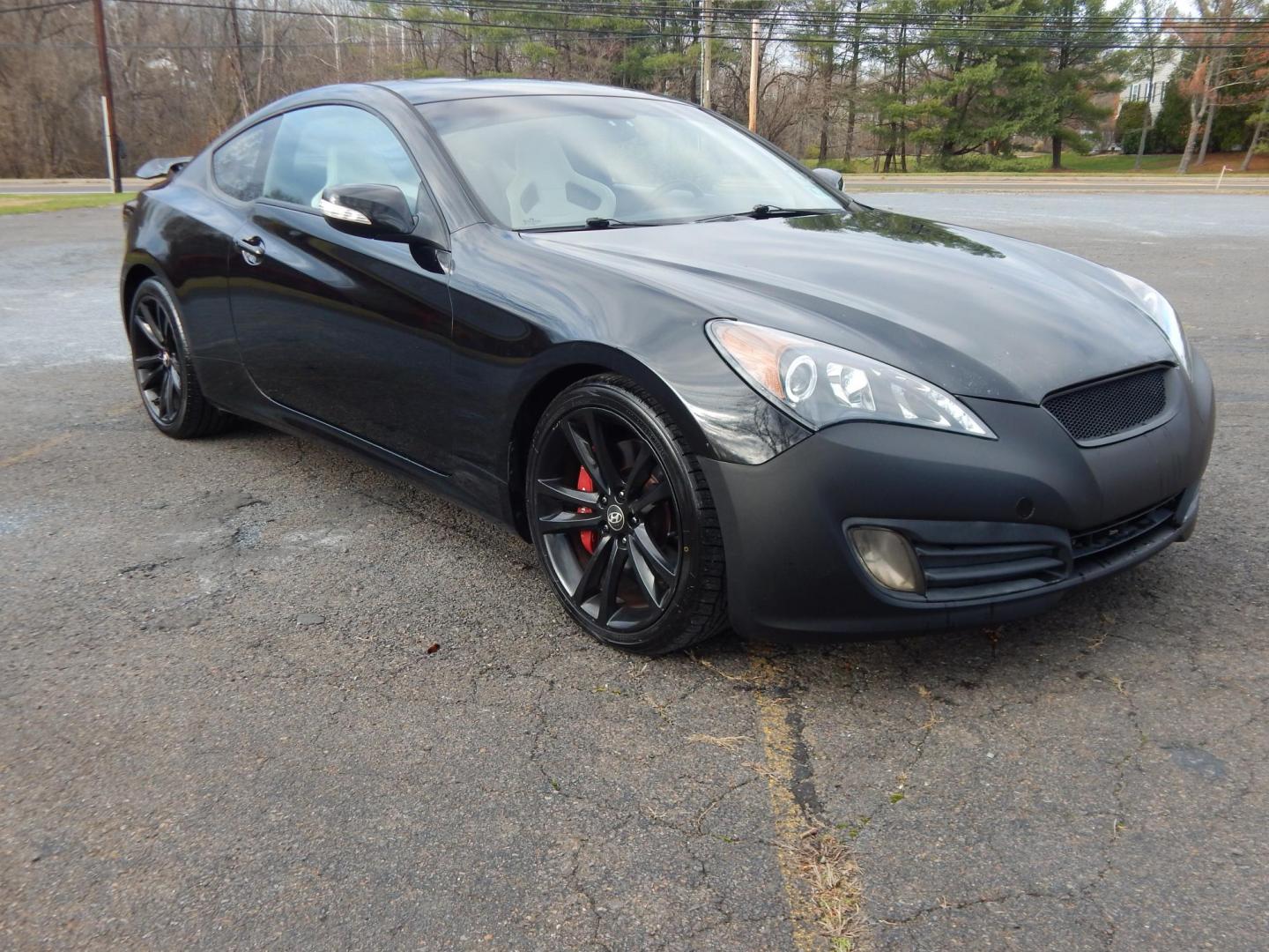2010 Black /Black Hyundai Genesis Coupe 3.8 Track (KMHHU6KH7AU) with an 3.8L V6 DOHC 24V engine, 6-Speed Automatic transmission, located at 6528 Lower York Road, New Hope, PA, 18938, (215) 862-9555, 40.358707, -74.977882 - Here we have a Hyundai Genesis Coupe Track edition with a 3.8L V6 putting power to the rear wheels via a six speed automatic transmission. Options include: black leather interior but with aftermarket race style bucket seats in the front in white leather, Aftermarket steering wheel "stock wheel is in - Photo#5