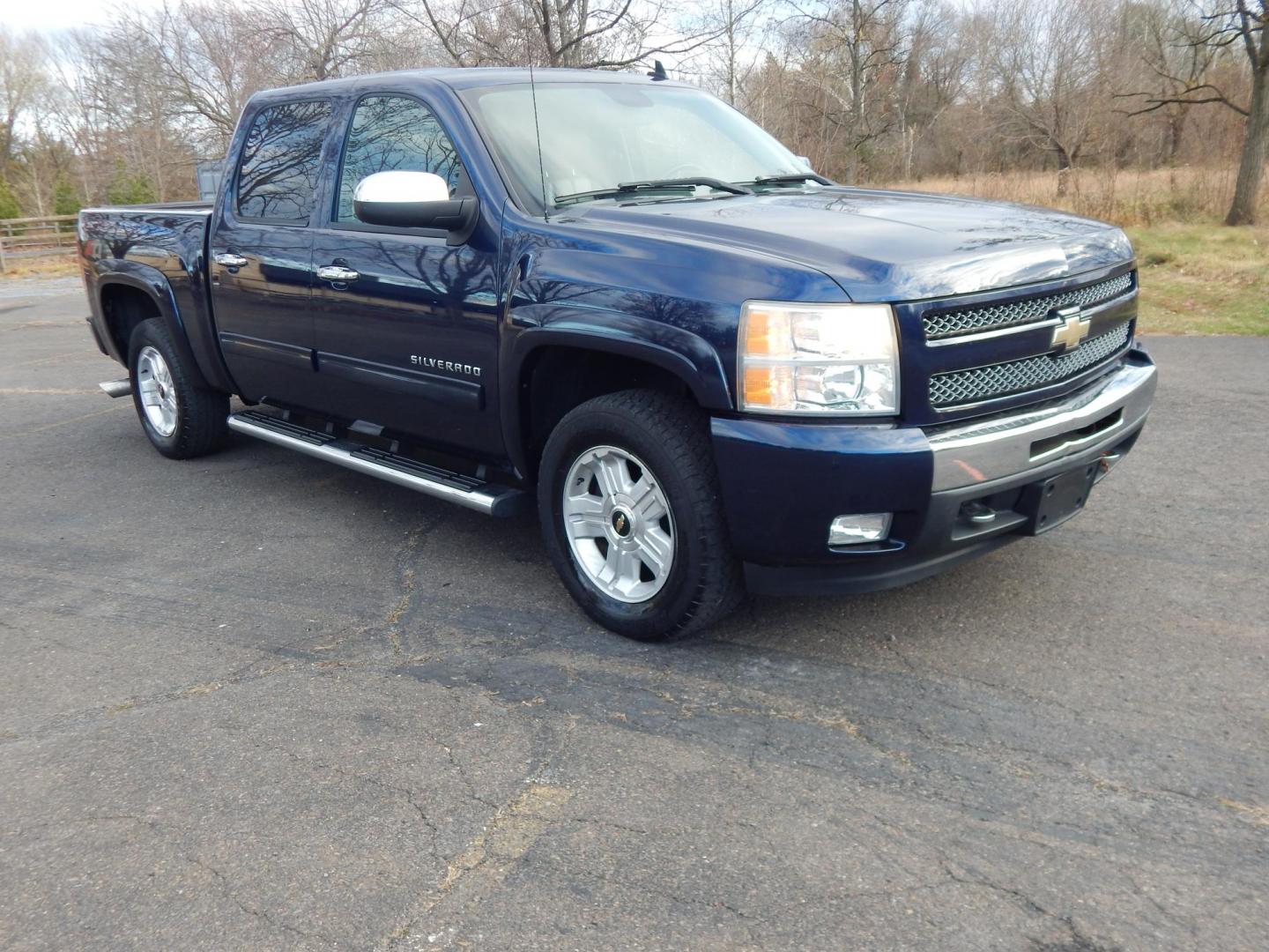 2010 Blue /Black Chevrolet Silverado 1500 LT1 Crew Cab 4WD (3GCRKSE31AG) with an 5.3L V8 OHV 16V FFV engine, 4-Speed Automatic transmission, located at 6528 Lower York Road, New Hope, PA, 18938, (215) 862-9555, 40.358707, -74.977882 - Here we have a Chevrolet Silverado 1500 with a 5.3L V8 putting power to the ground via an automatic 4x4 transmission. Options include: black leather, power sliding drivers seat, dual climate controls, AM/FM/CD/AUX radio, tilt steering wheel, automatic headlights, cruise control, power windows/locks/ - Photo#3