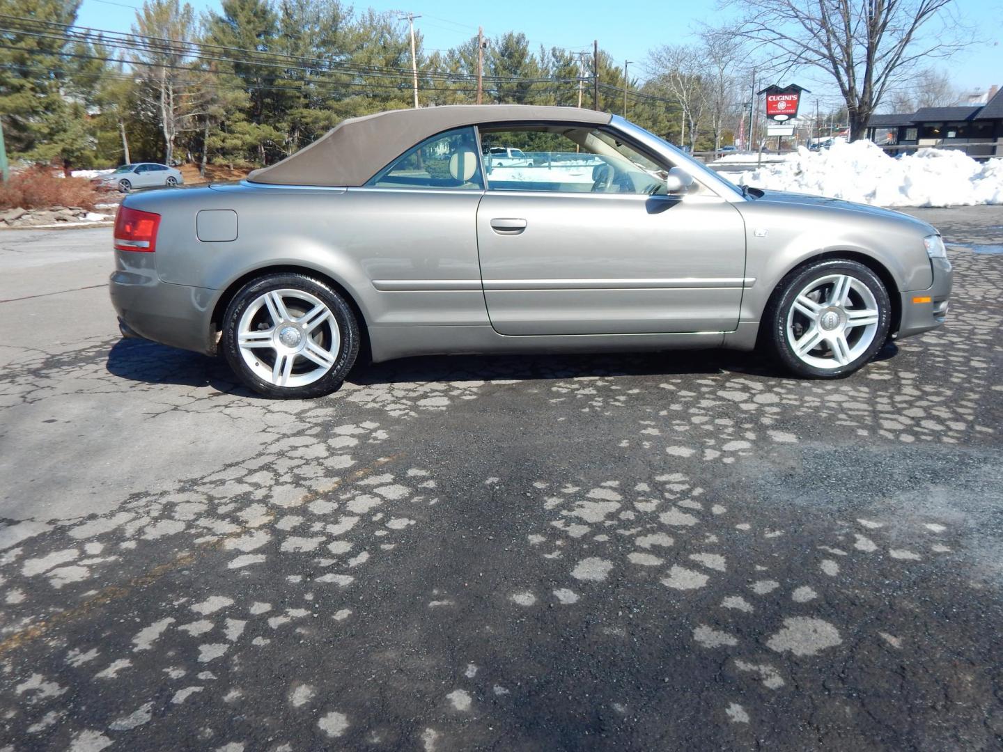 2007 Gold /Tan Leather Audi A4 2.0T Cabriolet quattro with Tiptronic (WAUDF48H97K) with an 2.0L L4 DOHC 16V TURBO engine, 6-Speed Automatic Overdrive transmission, located at 6528 Lower York Road, New Hope, PA, 18938, (215) 862-9555, 40.358707, -74.977882 - 2007 Audi A4 Convertible, 2.0Liter 4 cylinder turbo charged engine, auto trans, All Wheel Drive, power top, leather interior, tilt/cruise, power seat, windows, central locking system, factory alloy wheels, dual front air bags, rear defrost, Clean Car Fax shows no accidents, 36 records and 2 owners. - Photo#5