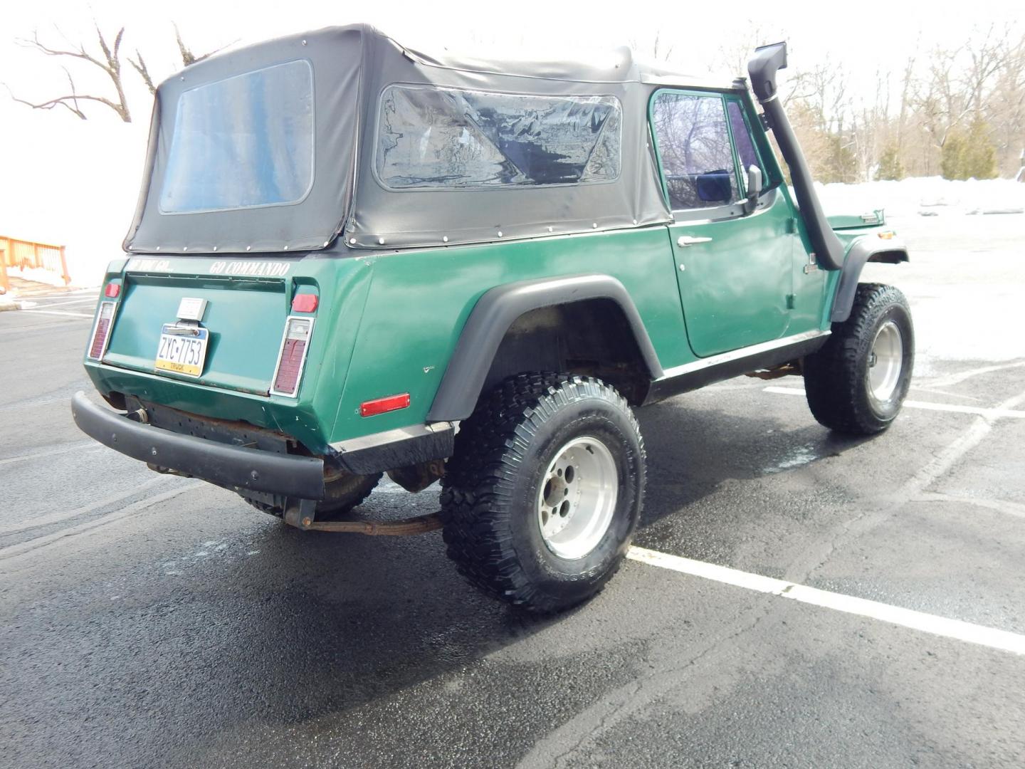 1970 Green /Black Jeepster Commando Commando (8705H176806) with an V8 engine, Automatic transmission, located at 6528 Lower York Road, New Hope, PA, 18938, (215) 862-9555, 40.358707, -74.977882 - Here we have a 1970 Jeepster Commando with a V8 engine swap and automatic transmission swap. This Jeepster has an edelbrock intake and a Holly sniper EFI. Black soft top. Starts right up every time for us. Fun vehicle to ride around town in or hit the trails. We are selling this vehicle on consignme - Photo#3