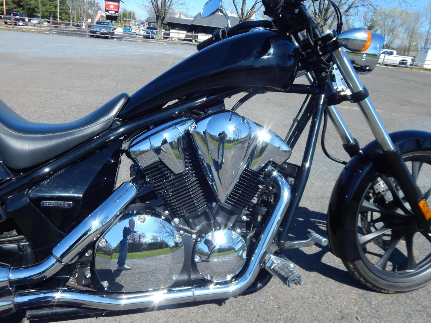 2014 Black /Black Honda Fury - (JH2SC61N5EK) with an 1312CC engine, Manual transmission, located at 6528 Lower York Road, New Hope, PA, 18938, (215) 862-9555, 40.358707, -74.977882 - 2014 Honda Fury VT1300CX – LOW MILES – CLEAN CRUISER Only 1,306 ORIGINAL MILES This is a super clean, low-mileage Honda Fury that’s ready to ride. Hard to find one with miles this low! 1300cc V-Twin 5-Speed Manual Transmission ABS Brakes Fuel Injected Recent Maintenance: Brand Ne - Photo#10