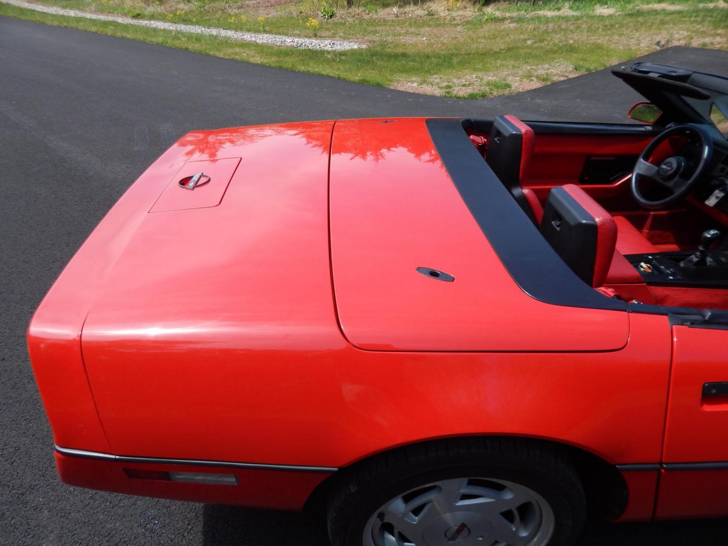 1988 Red /Red Chevrolet Corvette (1G1YY3181J5) with an 5.7L V8 engine, Manual transmission, located at 6528 Lower York Road, New Hope, PA, 18938, (215) 862-9555, 40.358707, -74.977882 - Here we have a beautifully kept, 23k original miles, Chevy Corvette Convertible with a 5.7L V8 putting power to the rear wheels via a smooth shifting 4 speed with overdrive transmission. Red paint with red leather interior and a white convertible top. Some options included are listed here. Please lo - Photo#42