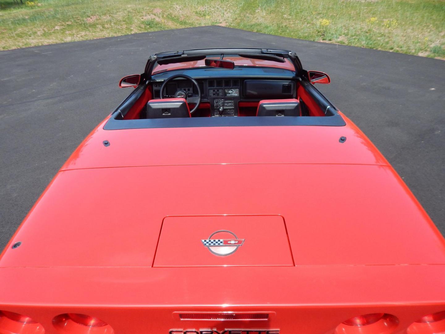 1988 Red /Red Chevrolet Corvette (1G1YY3181J5) with an 5.7L V8 engine, Manual transmission, located at 6528 Lower York Road, New Hope, PA, 18938, (215) 862-9555, 40.358707, -74.977882 - Here we have a beautifully kept, 23k original miles, Chevy Corvette Convertible with a 5.7L V8 putting power to the rear wheels via a smooth shifting 4 speed with overdrive transmission. Red paint with red leather interior and a white convertible top. Some options included are listed here. Please lo - Photo#43
