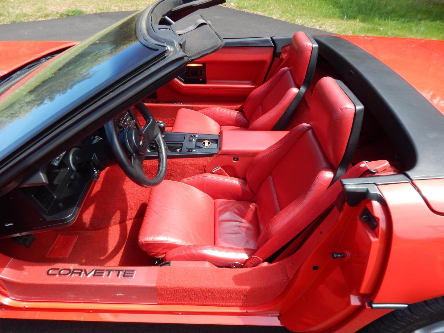 1988 Red /Red Chevrolet Corvette (1G1YY3181J5) with an 5.7L V8 engine, Manual transmission, located at 6528 Lower York Road, New Hope, PA, 18938, (215) 862-9555, 40.358707, -74.977882 - Here we have a beautifully kept, 23k original miles, Chevy Corvette Convertible with a 5.7L V8 putting power to the rear wheels via a smooth shifting 4 speed with overdrive transmission. Red paint with red leather interior and a white convertible top. Some options included are listed here. Please lo - Photo#46