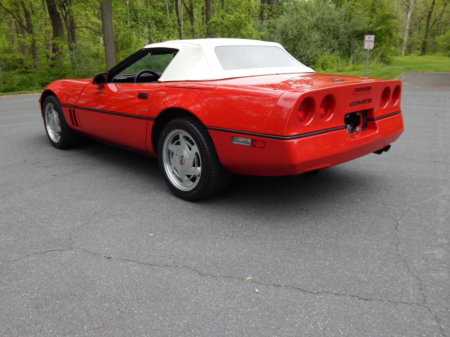 1988 Red /Red Chevrolet Corvette (1G1YY3181J5) with an 5.7L V8 engine, Manual transmission, located at 6528 Lower York Road, New Hope, PA, 18938, (215) 862-9555, 40.358707, -74.977882 - Here we have a beautifully kept, 23k original miles, Chevy Corvette Convertible with a 5.7L V8 putting power to the rear wheels via a smooth shifting 4 speed with overdrive transmission. Red paint with red leather interior and a white convertible top. Some options included are listed here. Please lo- Photo#61