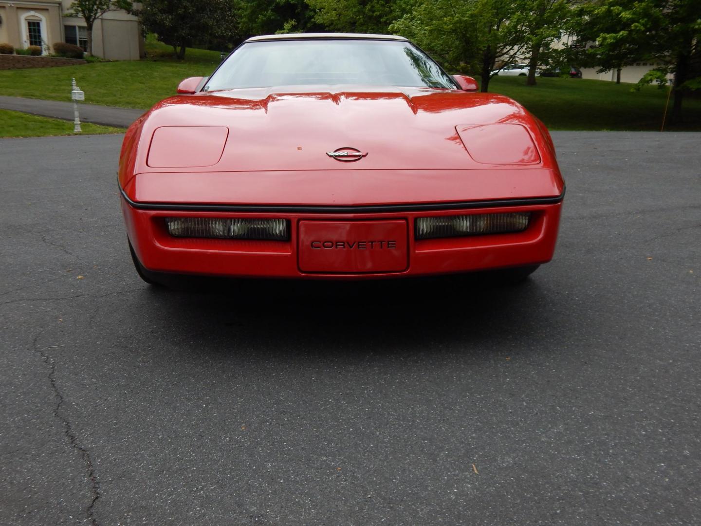 1988 Red /Red Chevrolet Corvette (1G1YY3181J5) with an 5.7L V8 engine, Manual transmission, located at 6528 Lower York Road, New Hope, PA, 18938, (215) 862-9555, 40.358707, -74.977882 - Here we have a beautifully kept, 23k original miles, Chevy Corvette Convertible with a 5.7L V8 putting power to the rear wheels via a smooth shifting 4 speed with overdrive transmission. Red paint with red leather interior and a white convertible top. Some options included are listed here. Please lo- Photo#65