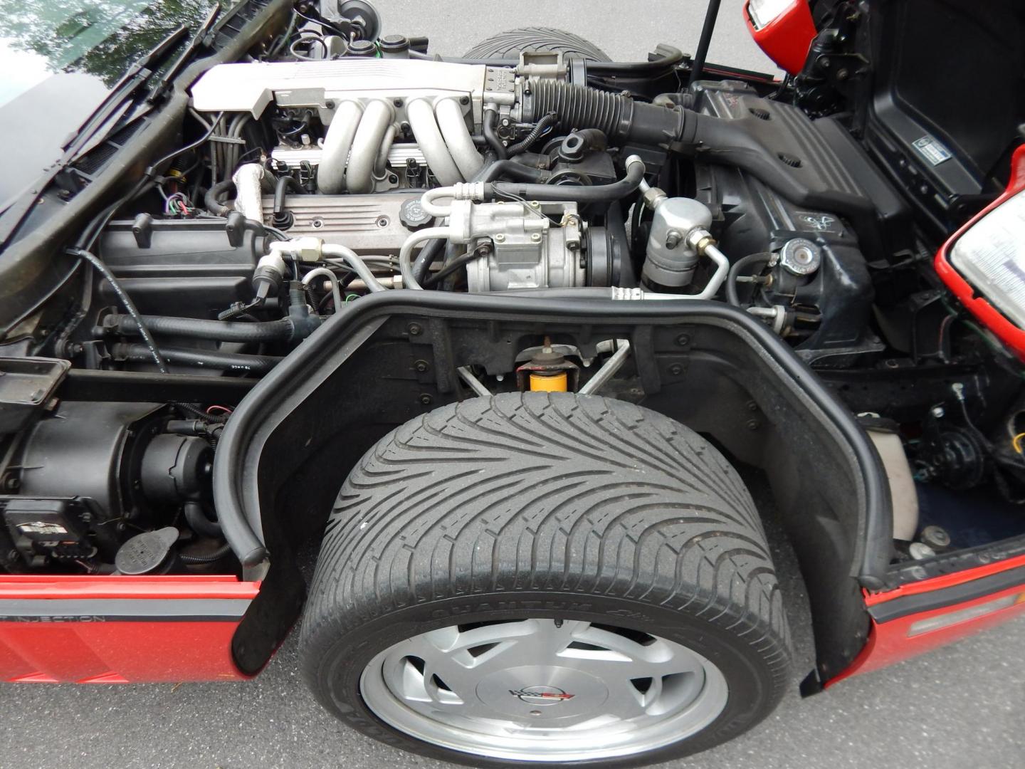 1988 Red /Red Chevrolet Corvette (1G1YY3181J5) with an 5.7L V8 engine, Manual transmission, located at 6528 Lower York Road, New Hope, PA, 18938, (215) 862-9555, 40.358707, -74.977882 - Here we have a beautifully kept, 23k original miles, Chevy Corvette Convertible with a 5.7L V8 putting power to the rear wheels via a smooth shifting 4 speed with overdrive transmission. Red paint with red leather interior and a white convertible top. Some options included are listed here. Please lo- Photo#72