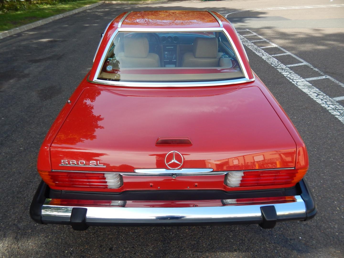 1989 Red /Tan Mercedes-Benz 560 SL convertible (WDBBA48DXKA) with an 5.6L V8 SOHC 16V engine, 4A transmission, located at 6528 Lower York Road, New Hope, PA, 18938, (215) 862-9555, 40.358707, -74.977882 - Here we have a beautiful, ONE OWNER, 1989 Mercedes 560SL. 1989 is the last year of the legendary R107 body style. Options include: 5.5L V8, RWD, automatic transmission, removable hard top, retractable soft top, ABS, power steering, power brakes, limited slip differential, AM/FM/Cassette radio, power- Photo#83