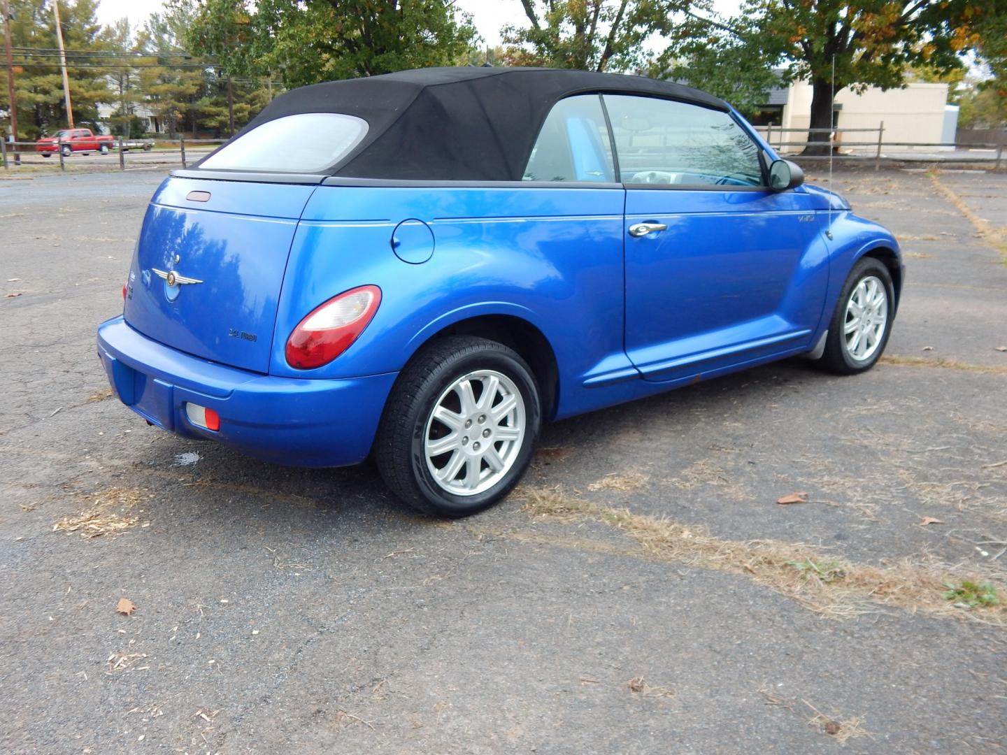 2006 Blue /Gray Chrysler PT Cruiser Touring Convertible (3C3JY55E16T) with an 2.4L L4 DOHC 16V TURBO engine, Automatic transmission, located at 6528 Lower York Road, New Hope, PA, 18938, (215) 862-9555, 40.358707, -74.977882 - Here we have a PT Cruiser Touring Convertible with a 2.4L 4 cylinder TURBO engine putting power to the front wheels via an automatic transmission. Options include: gray cloth, manual moving seats, heat, AC, AM/FM/CD/AUX radio, cruise control, tilt steering wheel, power windows/locks/mirrors, soft to- Photo#3