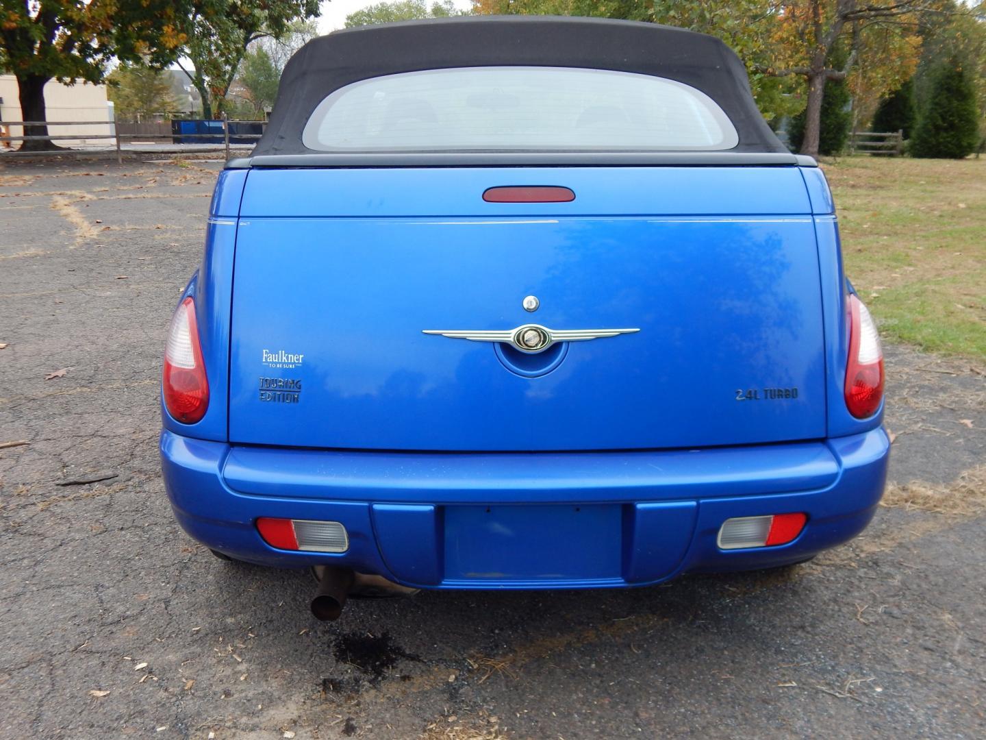 2006 Blue /Gray Chrysler PT Cruiser Touring Convertible (3C3JY55E16T) with an 2.4L L4 DOHC 16V TURBO engine, Automatic transmission, located at 6528 Lower York Road, New Hope, PA, 18938, (215) 862-9555, 40.358707, -74.977882 - Here we have a PT Cruiser Touring Convertible with a 2.4L 4 cylinder TURBO engine putting power to the front wheels via an automatic transmission. Options include: gray cloth, manual moving seats, heat, AC, AM/FM/CD/AUX radio, cruise control, tilt steering wheel, power windows/locks/mirrors, soft to- Photo#8