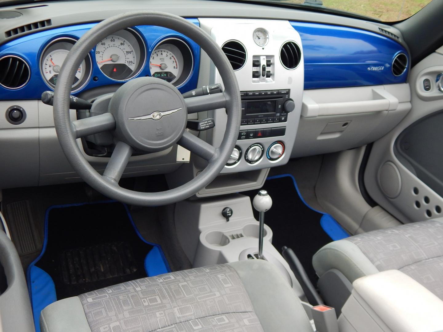 2006 Blue /Gray Chrysler PT Cruiser Touring Convertible (3C3JY55E16T) with an 2.4L L4 DOHC 16V TURBO engine, Automatic transmission, located at 6528 Lower York Road, New Hope, PA, 18938, (215) 862-9555, 40.358707, -74.977882 - Here we have a PT Cruiser Touring Convertible with a 2.4L 4 cylinder TURBO engine putting power to the front wheels via an automatic transmission. Options include: gray cloth, manual moving seats, heat, AC, AM/FM/CD/AUX radio, cruise control, tilt steering wheel, power windows/locks/mirrors, soft to- Photo#21