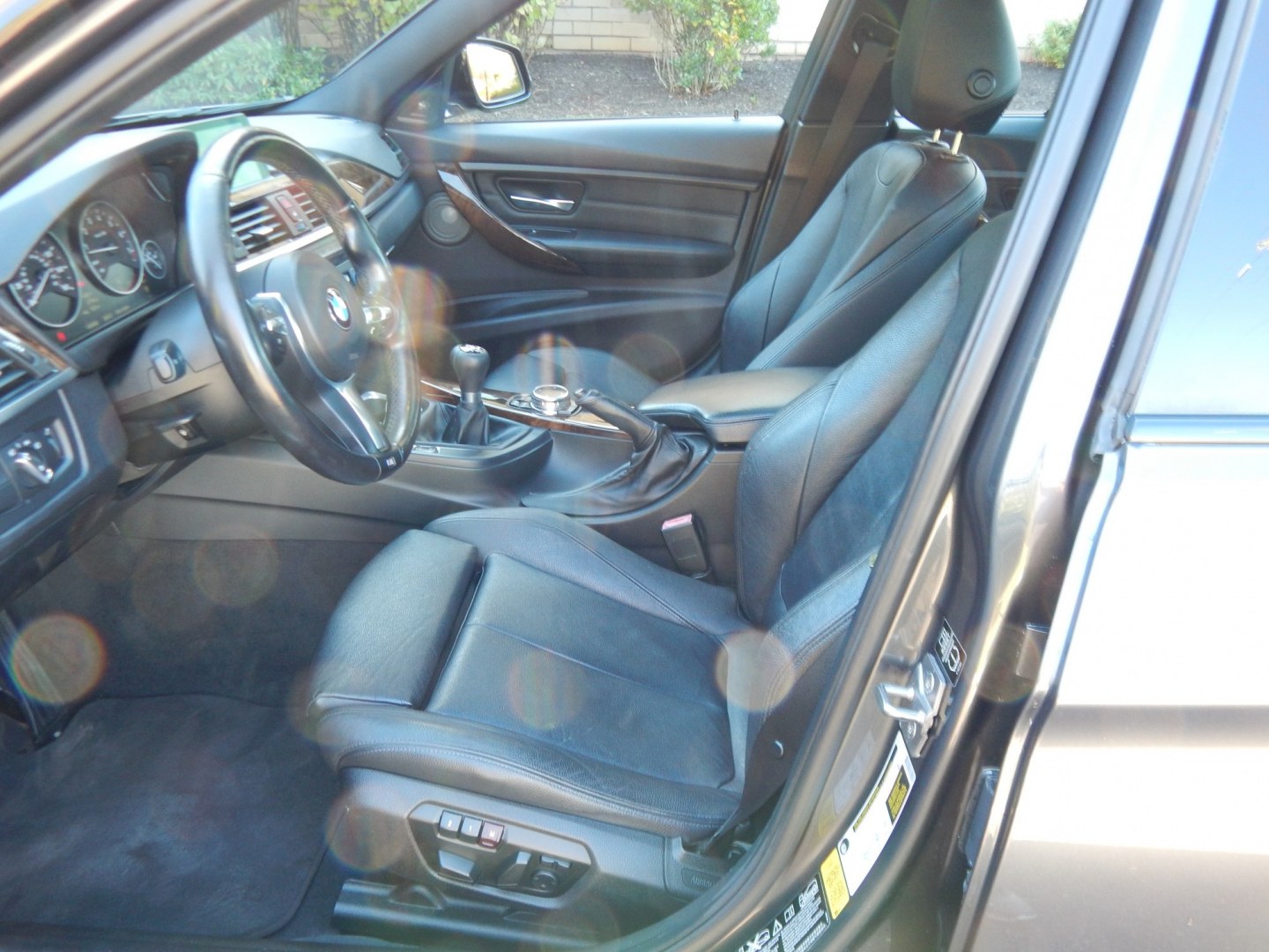 2014 Gray /Black Leather BMW 3-Series 335i xDrive Sedan (WBA3B9C55EF) with an 3.0L L6 DOHC 24V engine, 6 speed manual transmission, located at 6528 Lower York Road, New Hope, PA, 18938, (215) 862-9555, 40.358707, -74.977882 - Super clean, well cared for 2014 BMW 335Xi M Sport, 6 speed manual transmission, 3.0 Liter 6 cylinder twin turbo charged, heated seats, power moonroof, windows, mirrors, central locking system, factory alloy wheels, good all season tires, very clean all original black leather interior, Navigation,- Photo#9