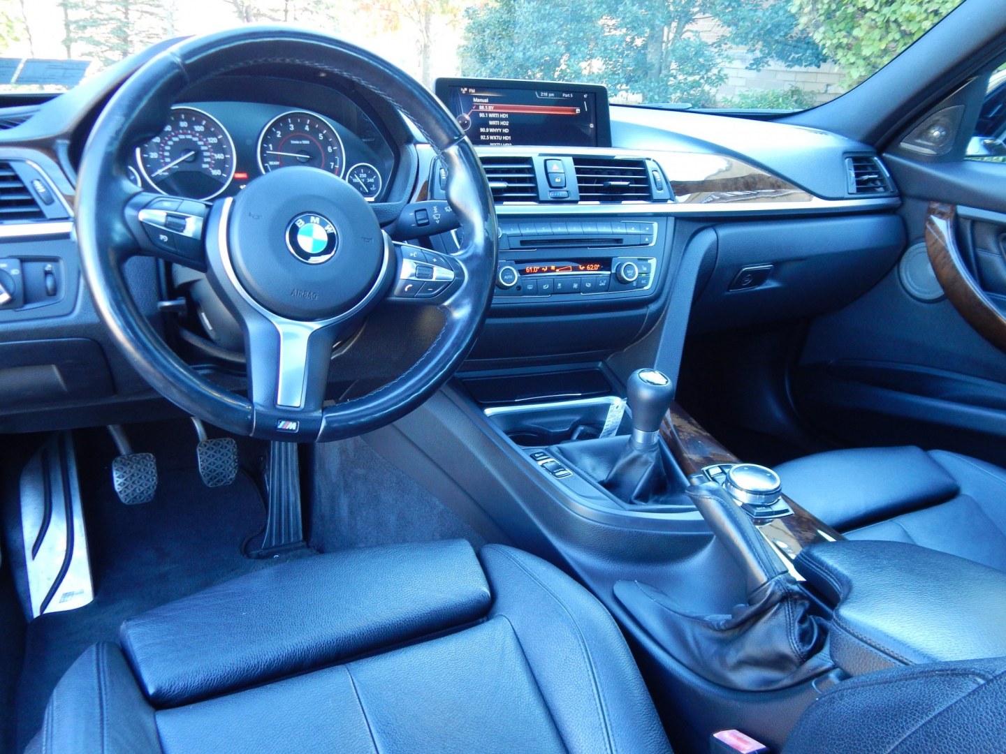 2014 Gray /Black Leather BMW 3-Series 335i xDrive Sedan (WBA3B9C55EF) with an 3.0L L6 DOHC 24V engine, 6 speed manual transmission, located at 6528 Lower York Road, New Hope, PA, 18938, (215) 862-9555, 40.358707, -74.977882 - Super clean, well cared for 2014 BMW 335Xi M Sport, 6 speed manual transmission, 3.0 Liter 6 cylinder twin turbo charged, heated seats, power moonroof, windows, mirrors, central locking system, factory alloy wheels, good all season tires, very clean all original black leather interior, Navigation,- Photo#11